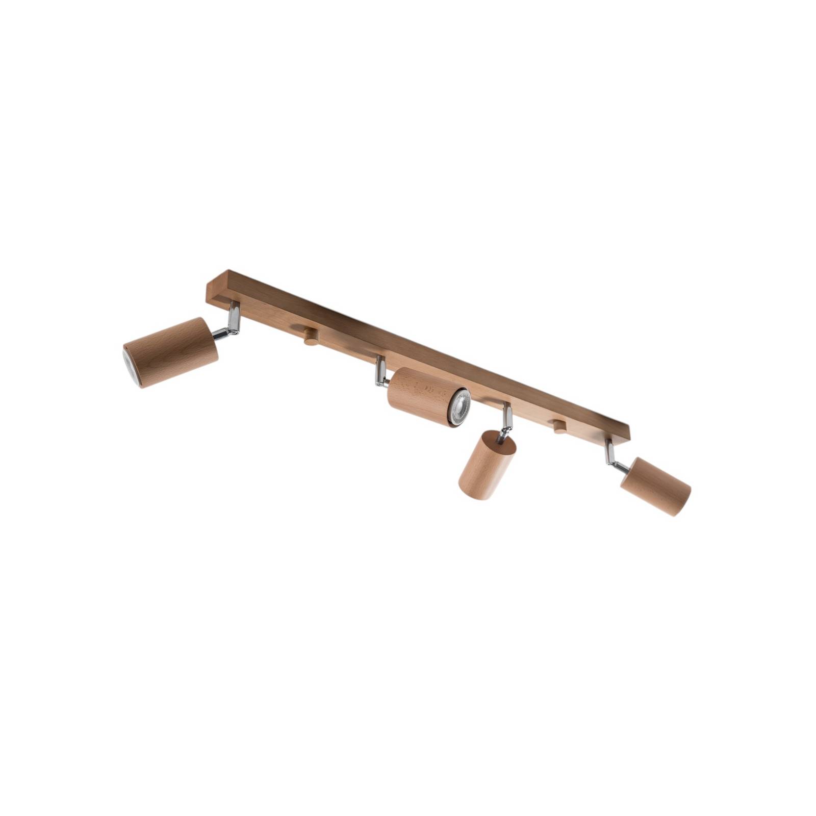 Envostar Peach Puff Deckenspot Holz Zylinder 4flg.