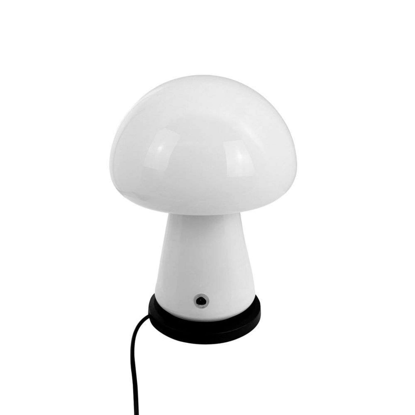 Morkel Mushroom LED-batteridriven bordslampa, vit Dyberg Larsen - Vardagsrum - Skandinavisk - Glas - Med en ljusk&auml;lla