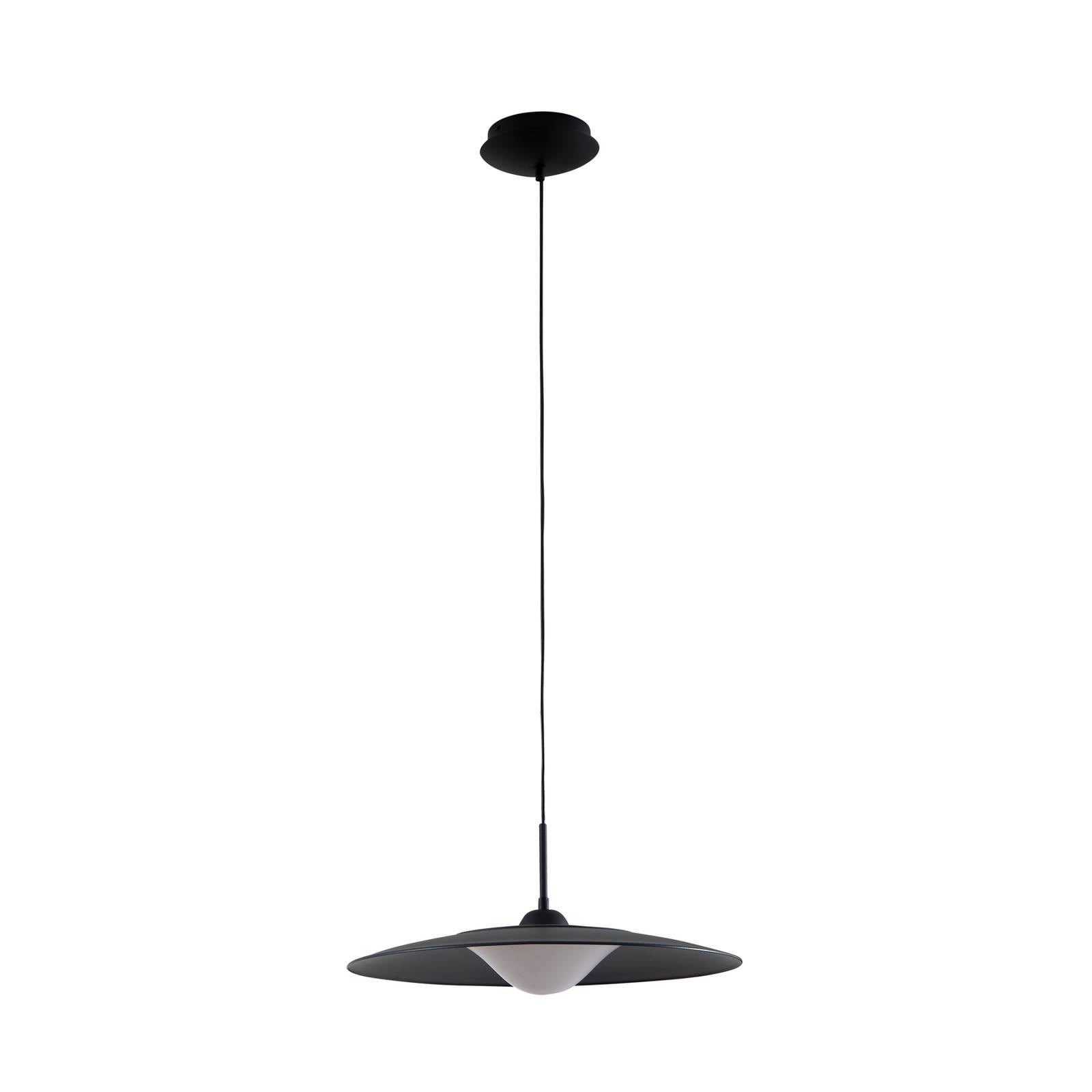 Lucande LED-Hängeleuchte Foco, schwarz, Metall, Ø 50 cm