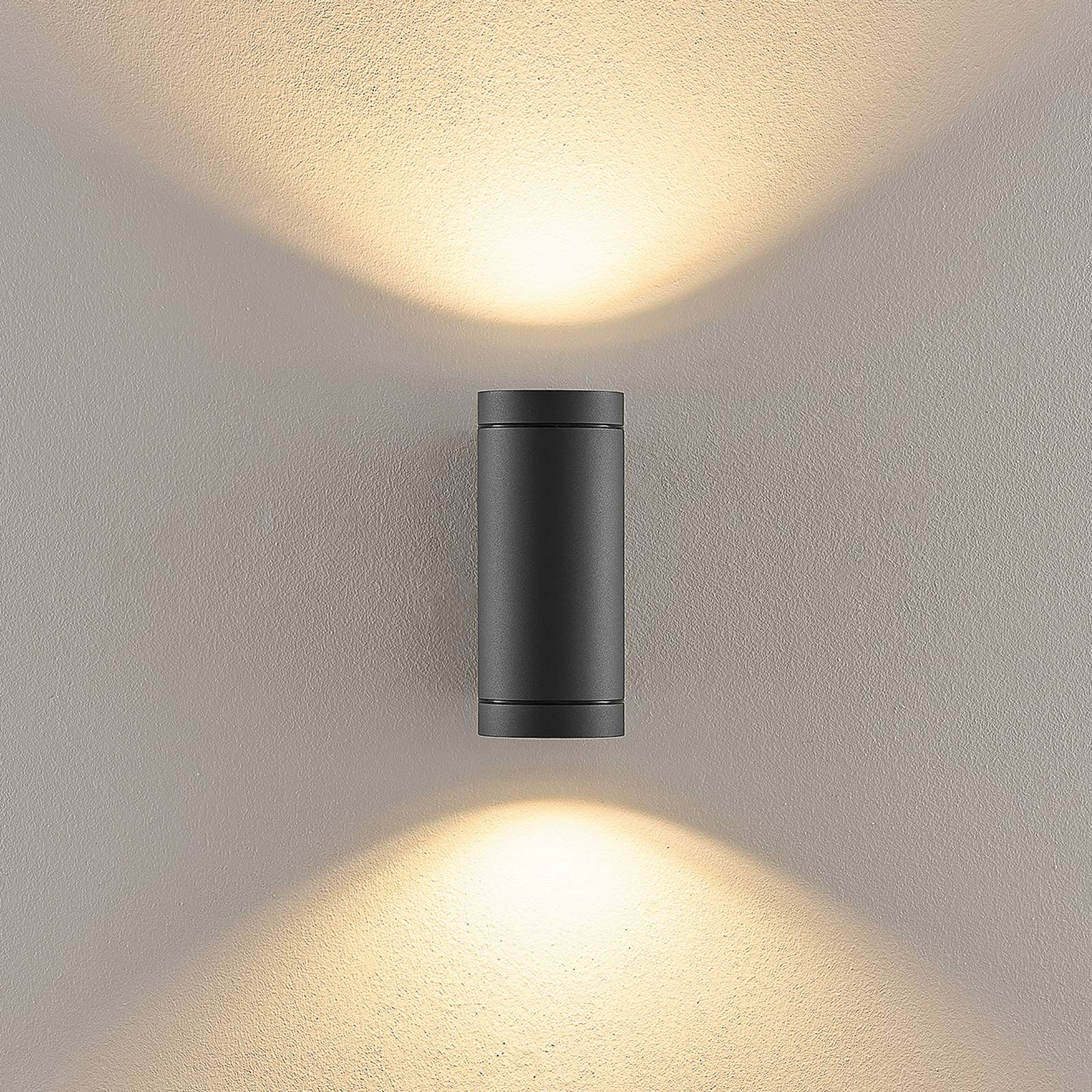 Außenwandlampe ShoreLine Pro Round up/down, dunkelgrau, GU10 günstig online kaufen