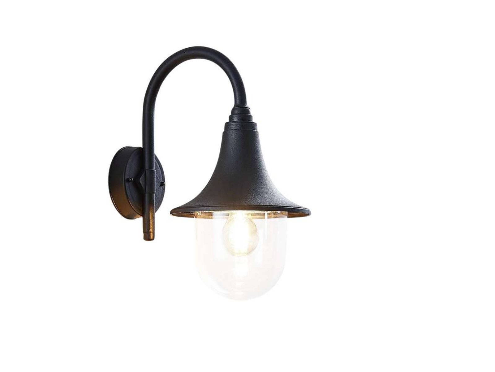 Nalevi Utomhus Vägglampa Black - Lindby