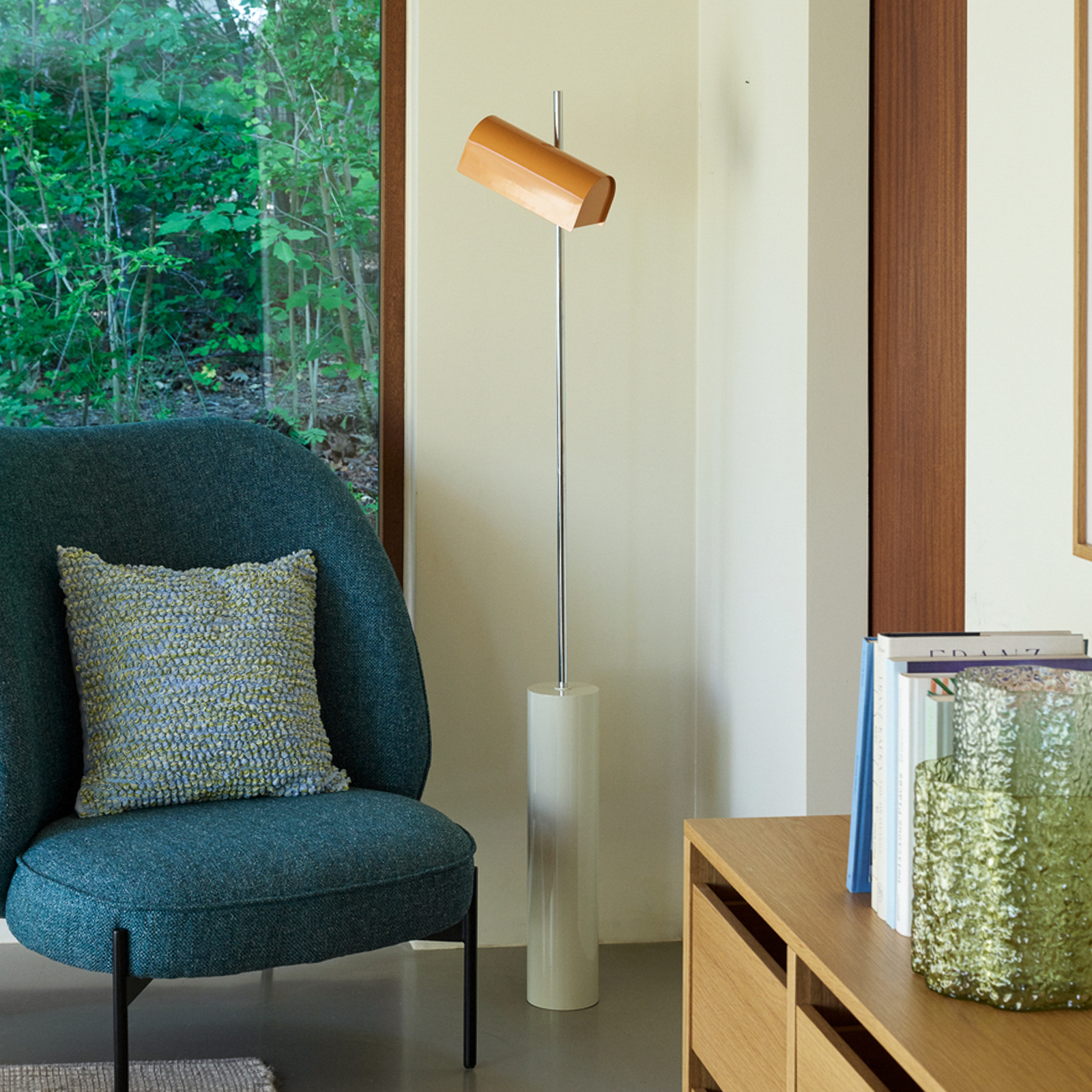 Reflector LED-golvlampa, orange, höjd 160 cm – Hübsch