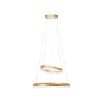 Aurora LED pendant light, gold-coloured, Ø 30 cm, aluminium, CCT