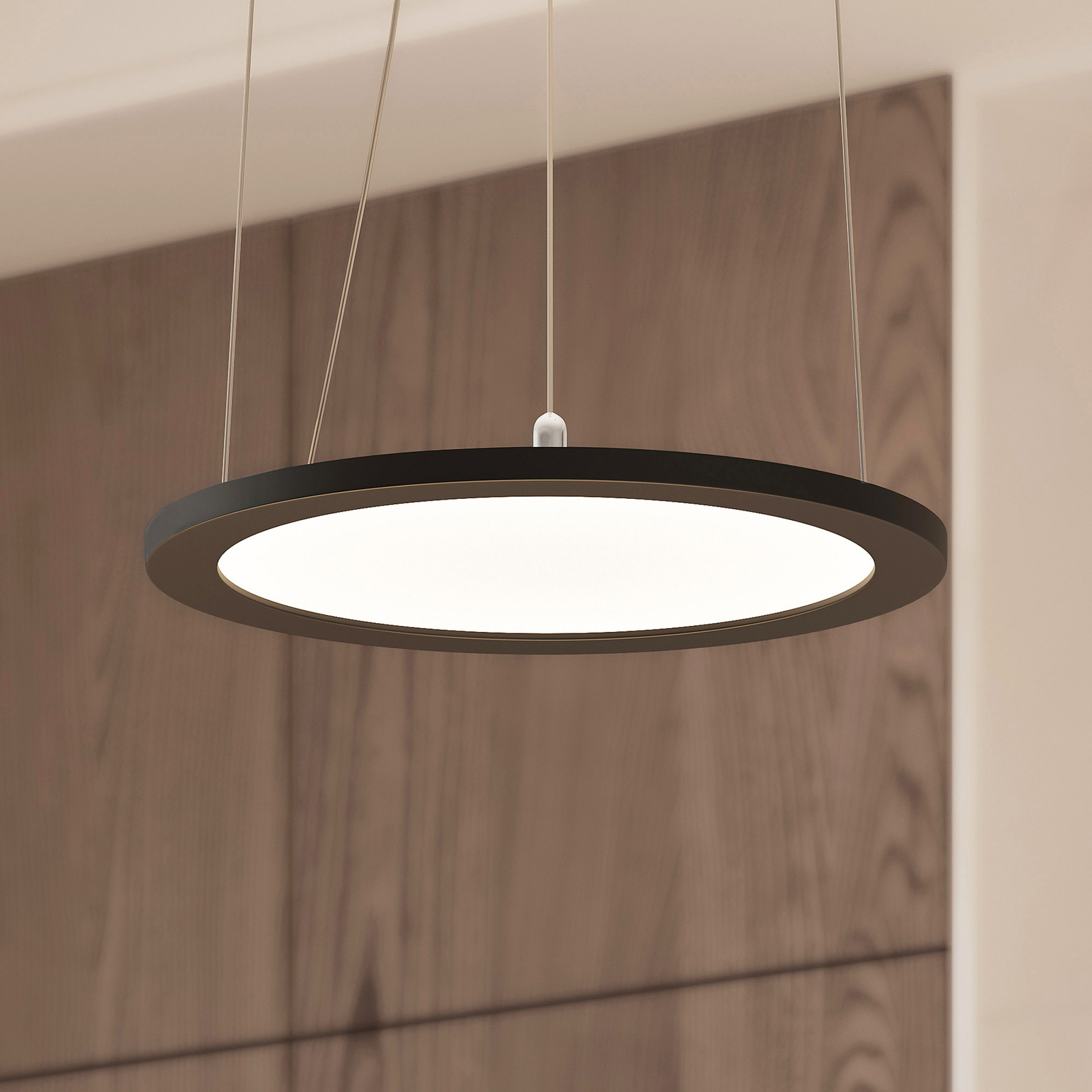 Prios Palino lámpara colgante LED, 30 cm, en negro