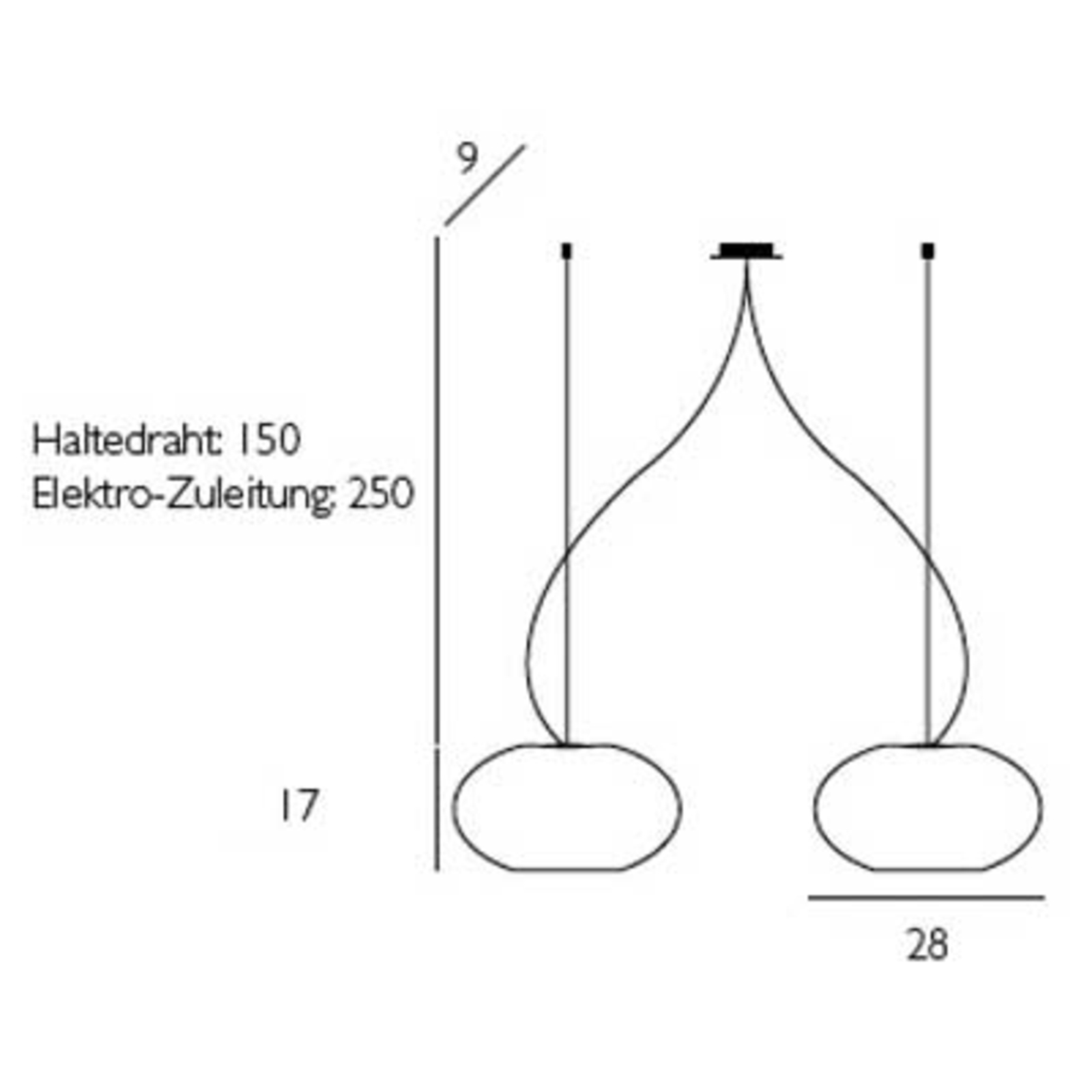 Design-hanglamp AIH, 28 cm, crème mat
