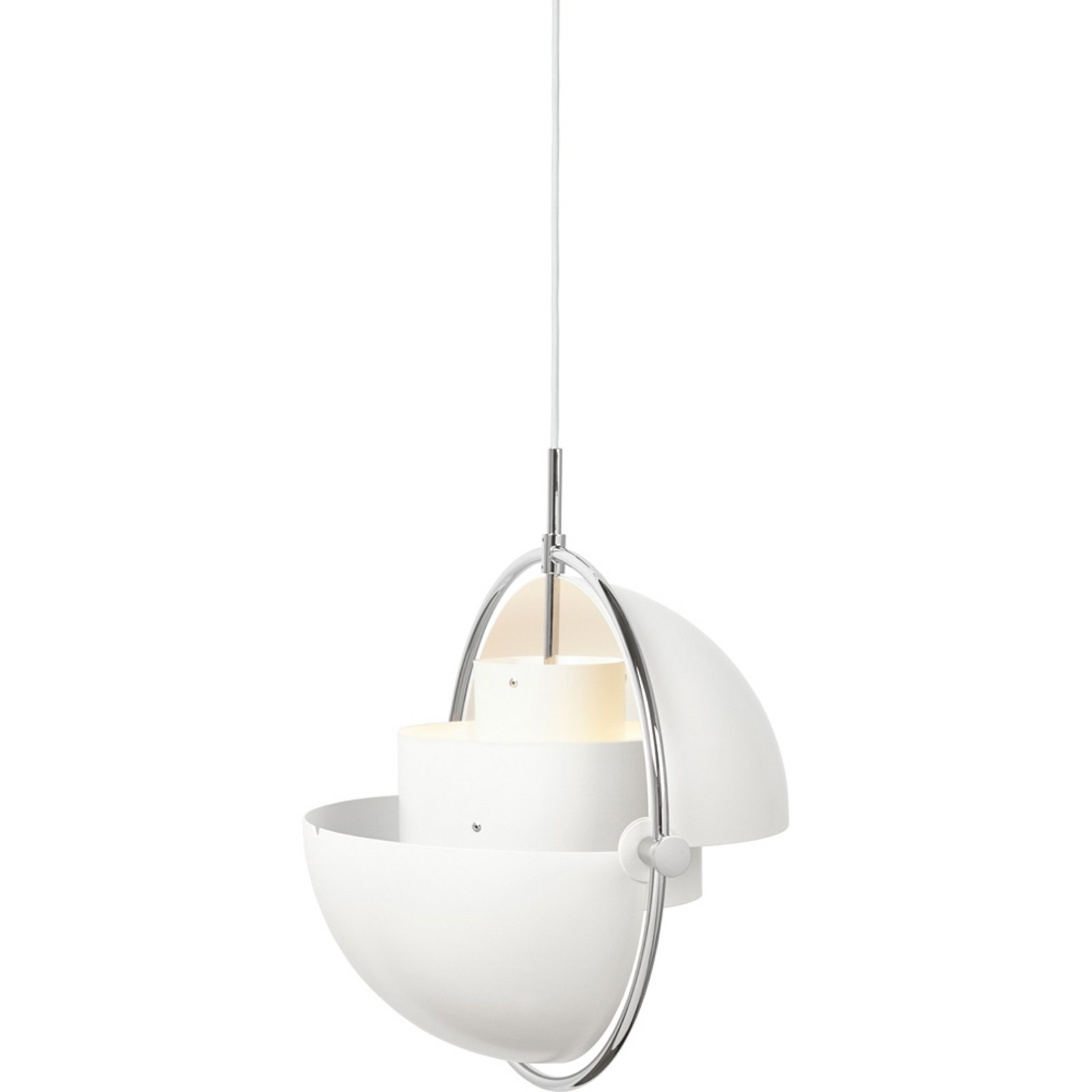 Multi-Lite Lustră Pendul ø36 Chrome/White - GUBI