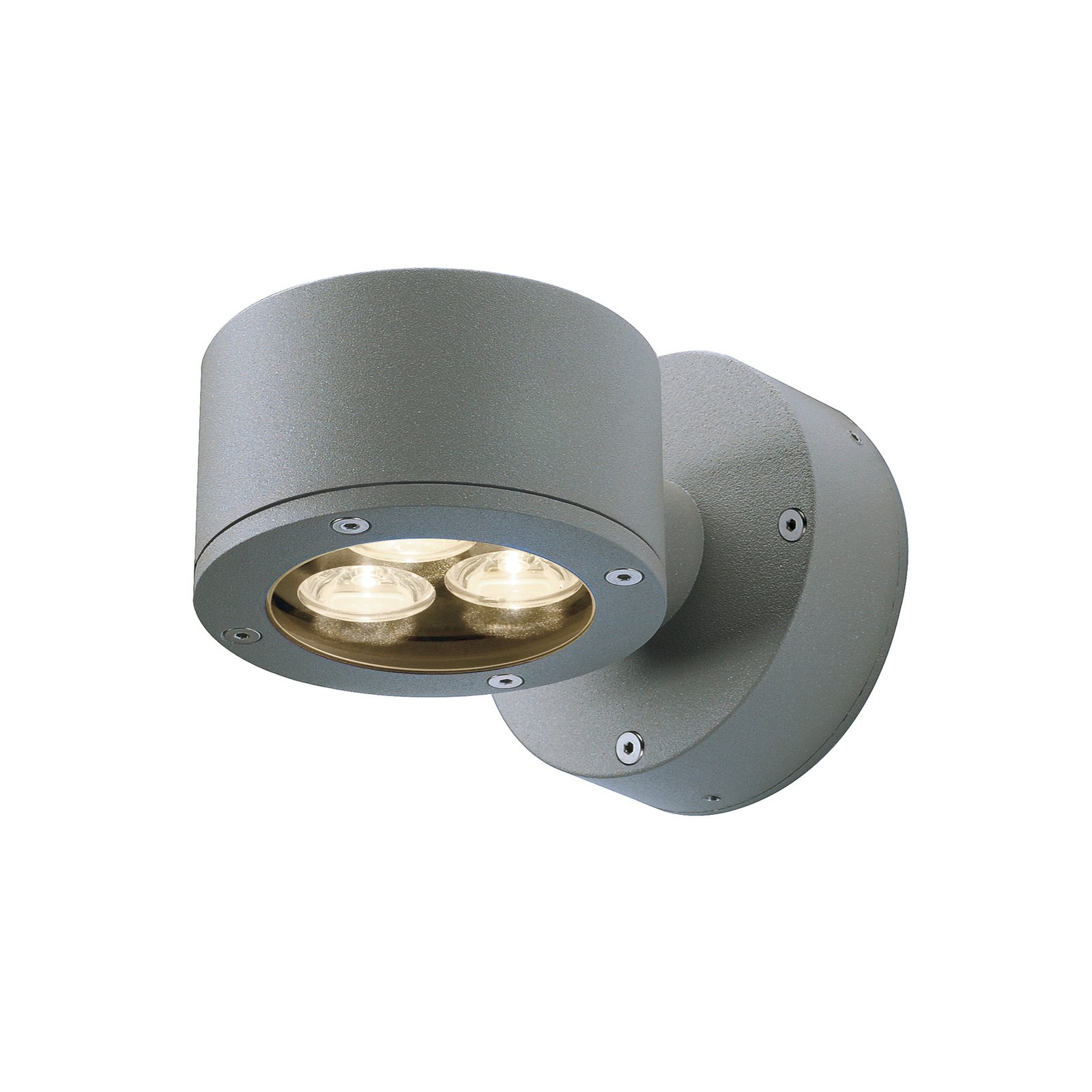 Lampa ścienna zewnętrzna SLV Sitra, antracyt, aluminium, Ø 10 cm