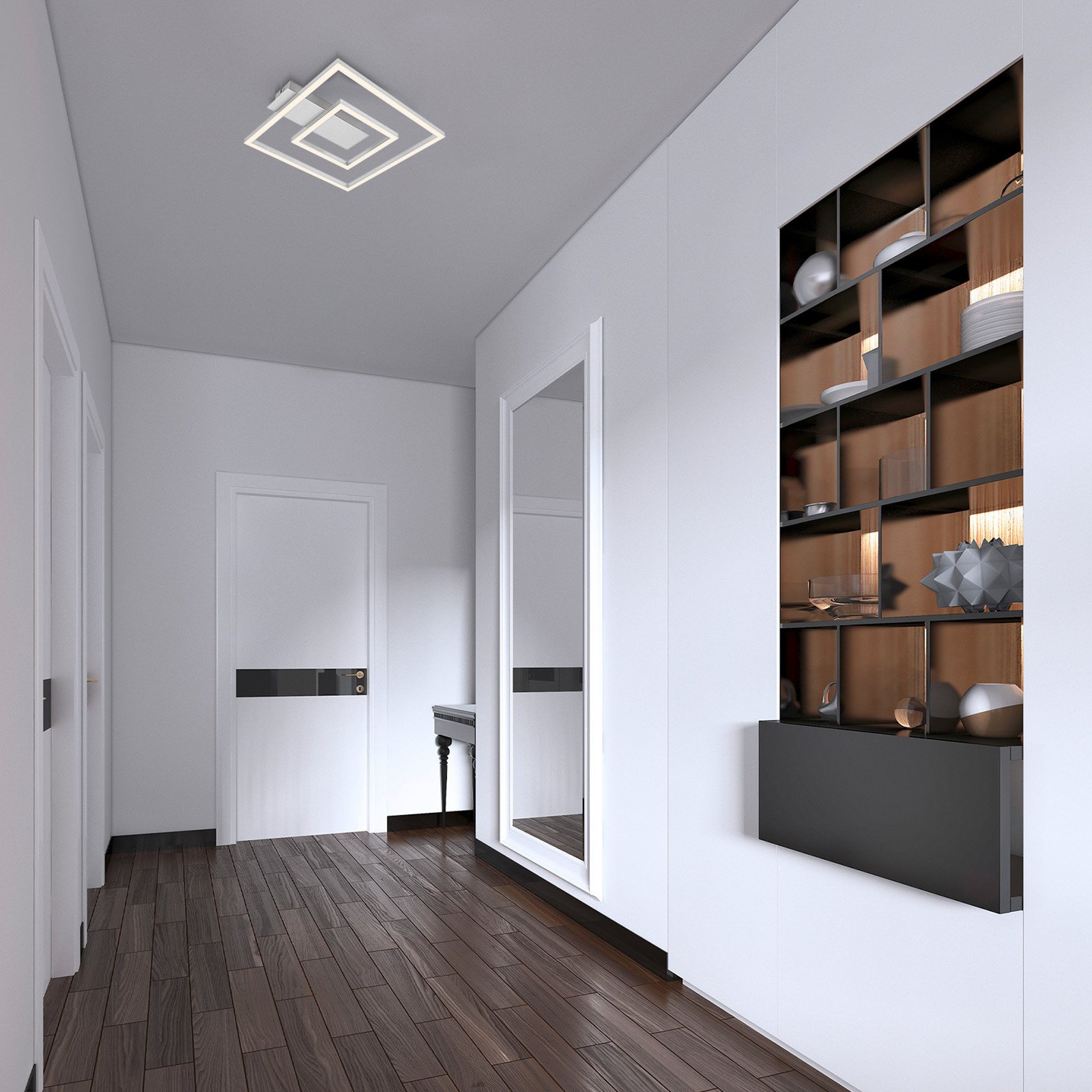 Briloner Plafonieră LED 3772 cu 2 rame aluminiu - Camera de zi / sufragerie - modern - Metal