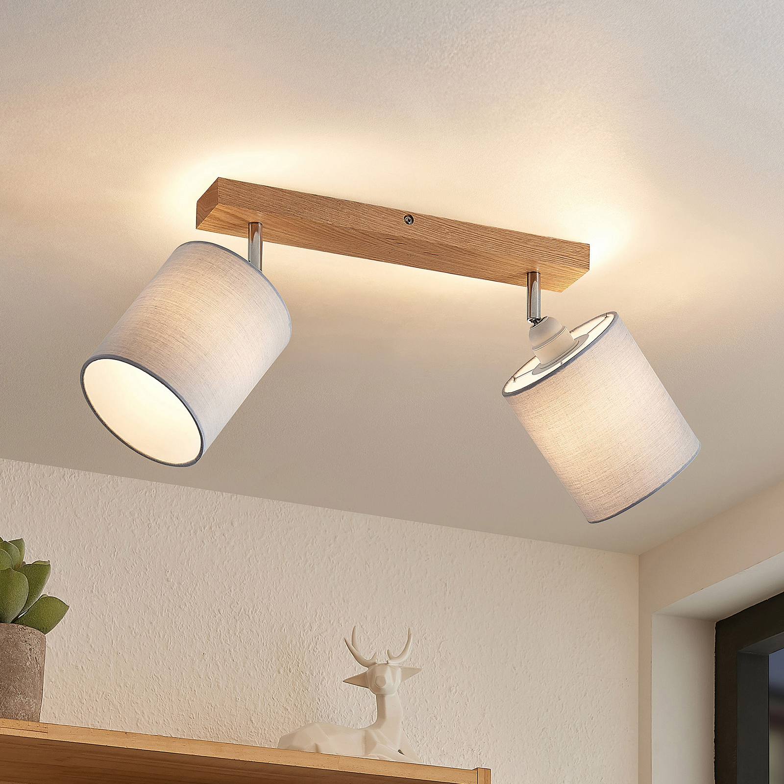 Lindby Imarin Deckenstrahler, 2-flammig, grau