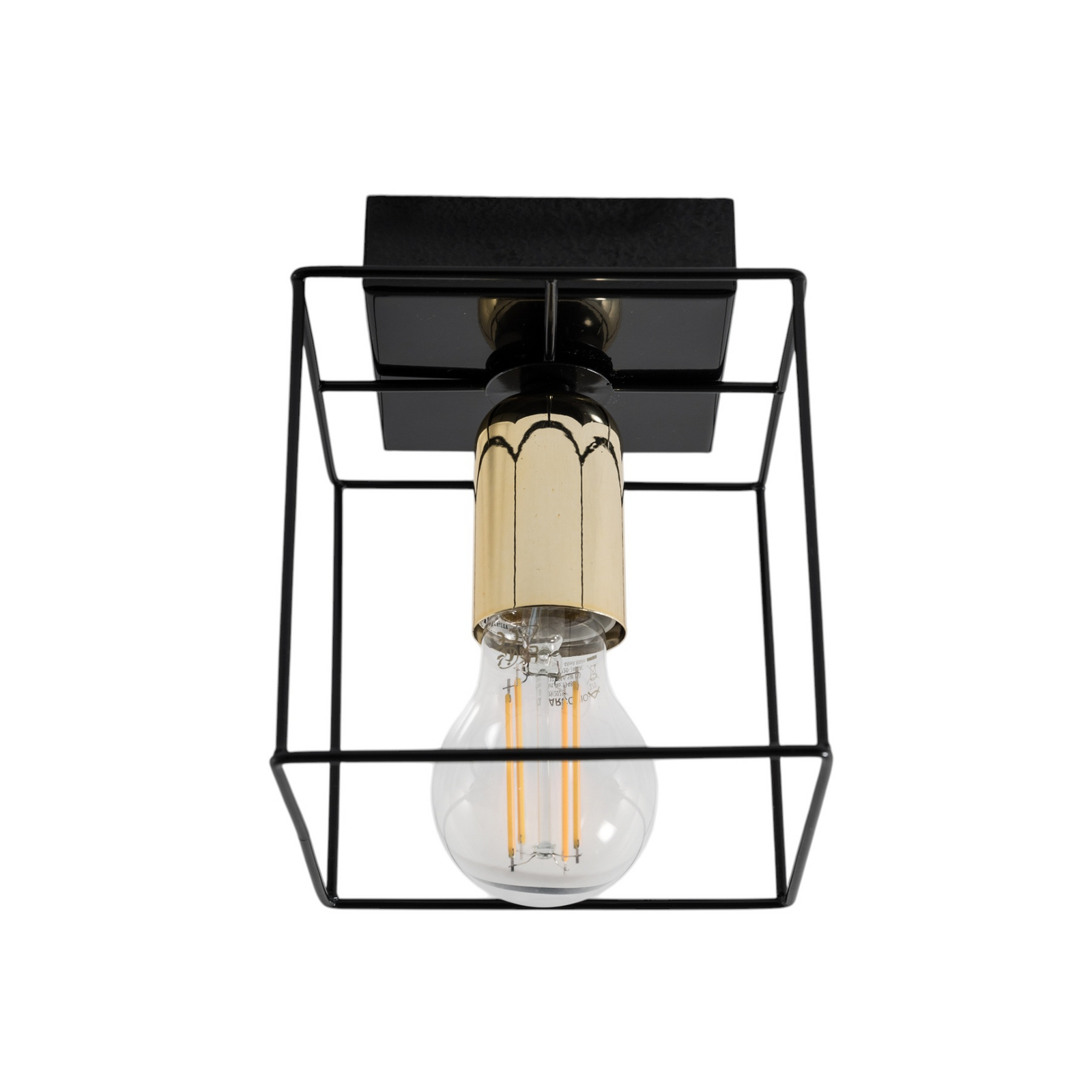 Euluna Mika ceiling light black/gold 1-bulb