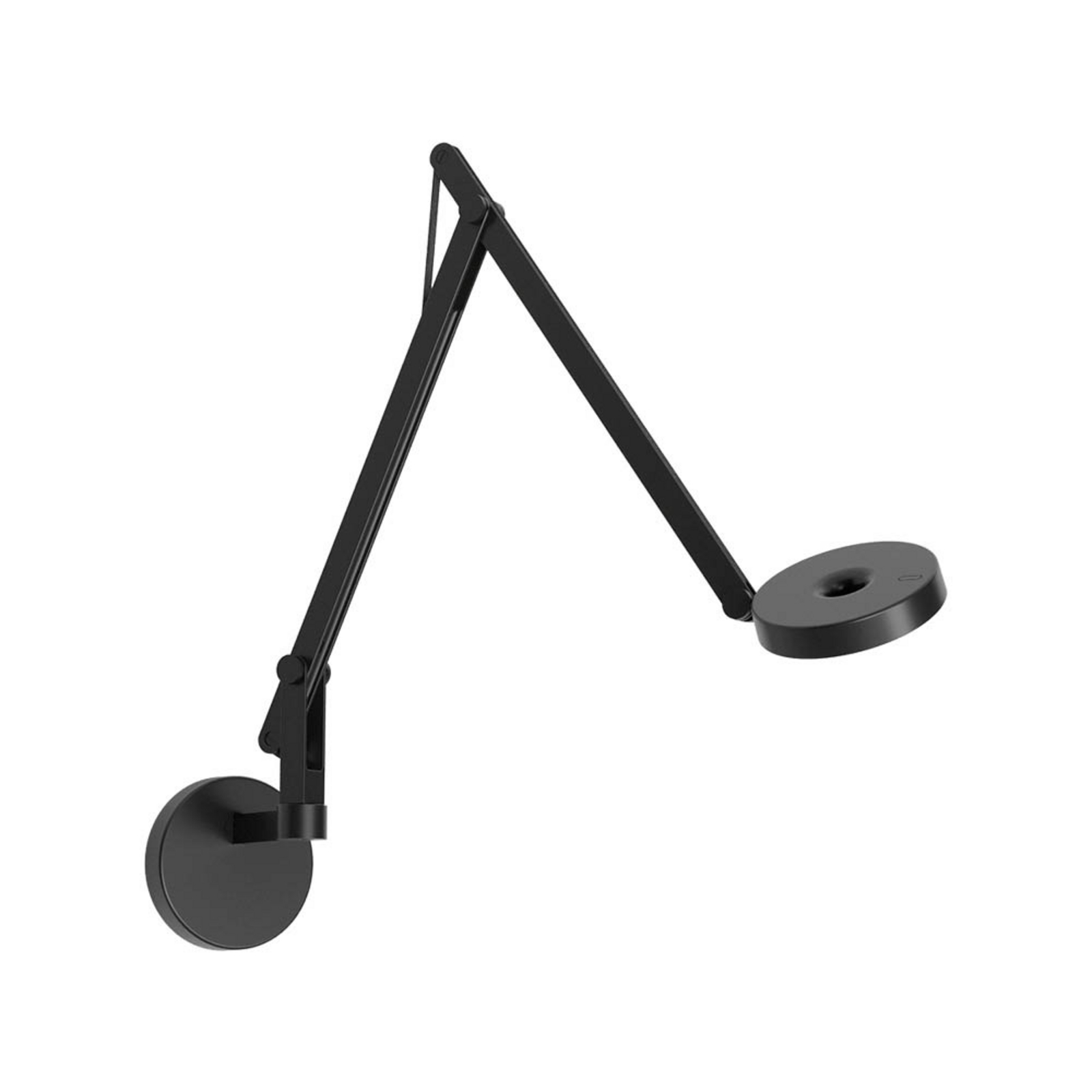 String W2 Wall Lamp w/Hole DTW Matte Black/Black - Rotaliana