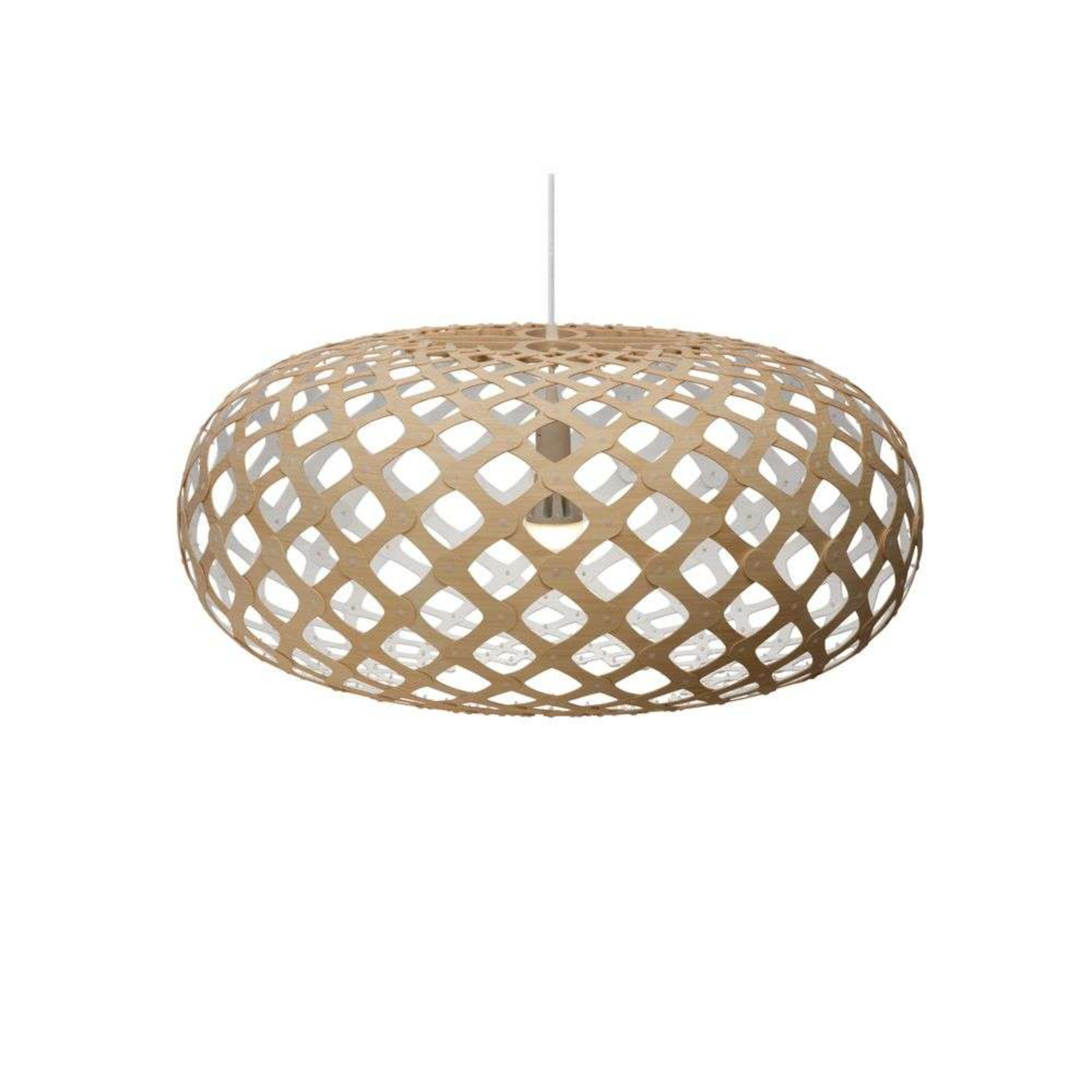 Kina Pendant Ø80 White 1 Side - David Trubridge