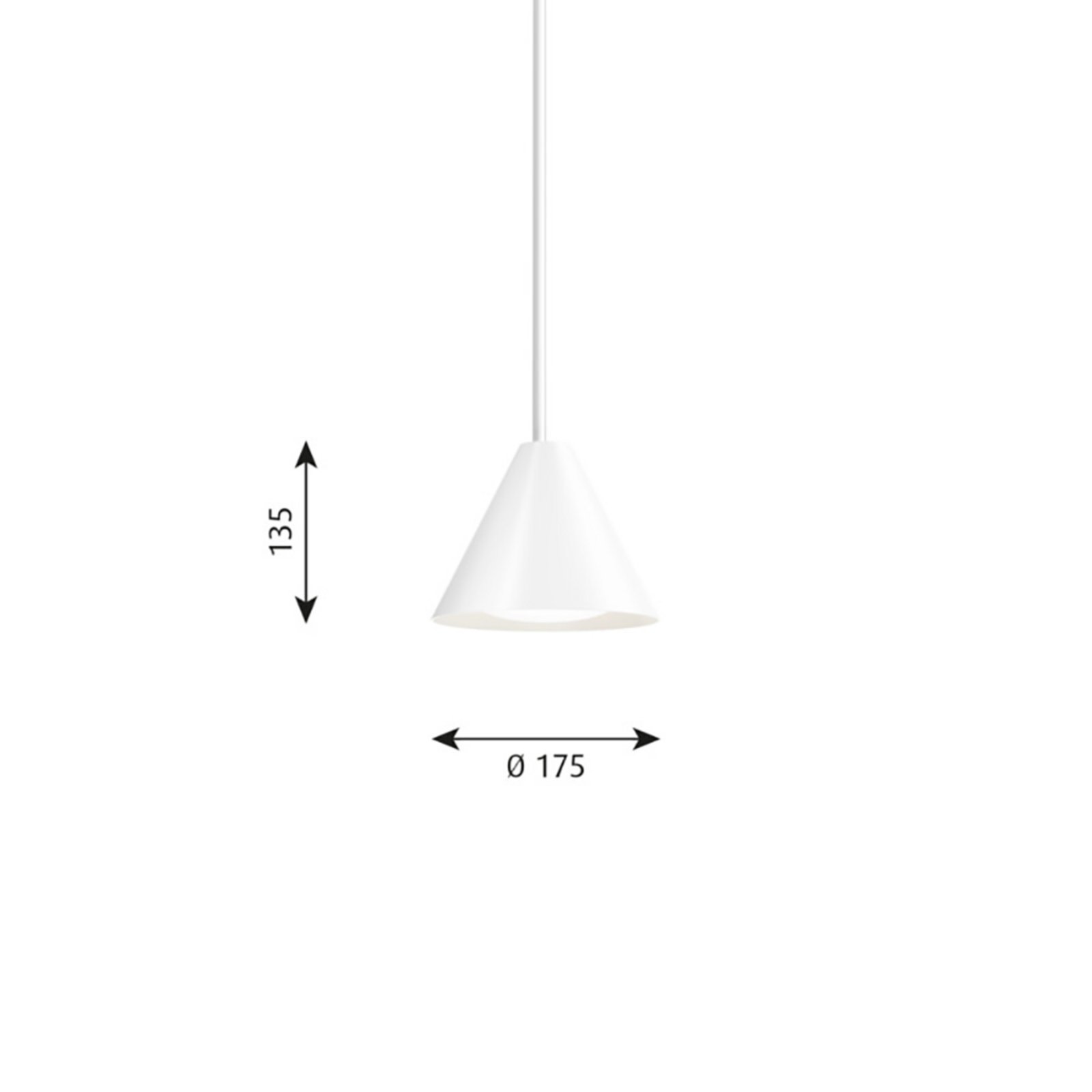 Keglen 175 LED Lustră Pendul White - Louis Poulsen