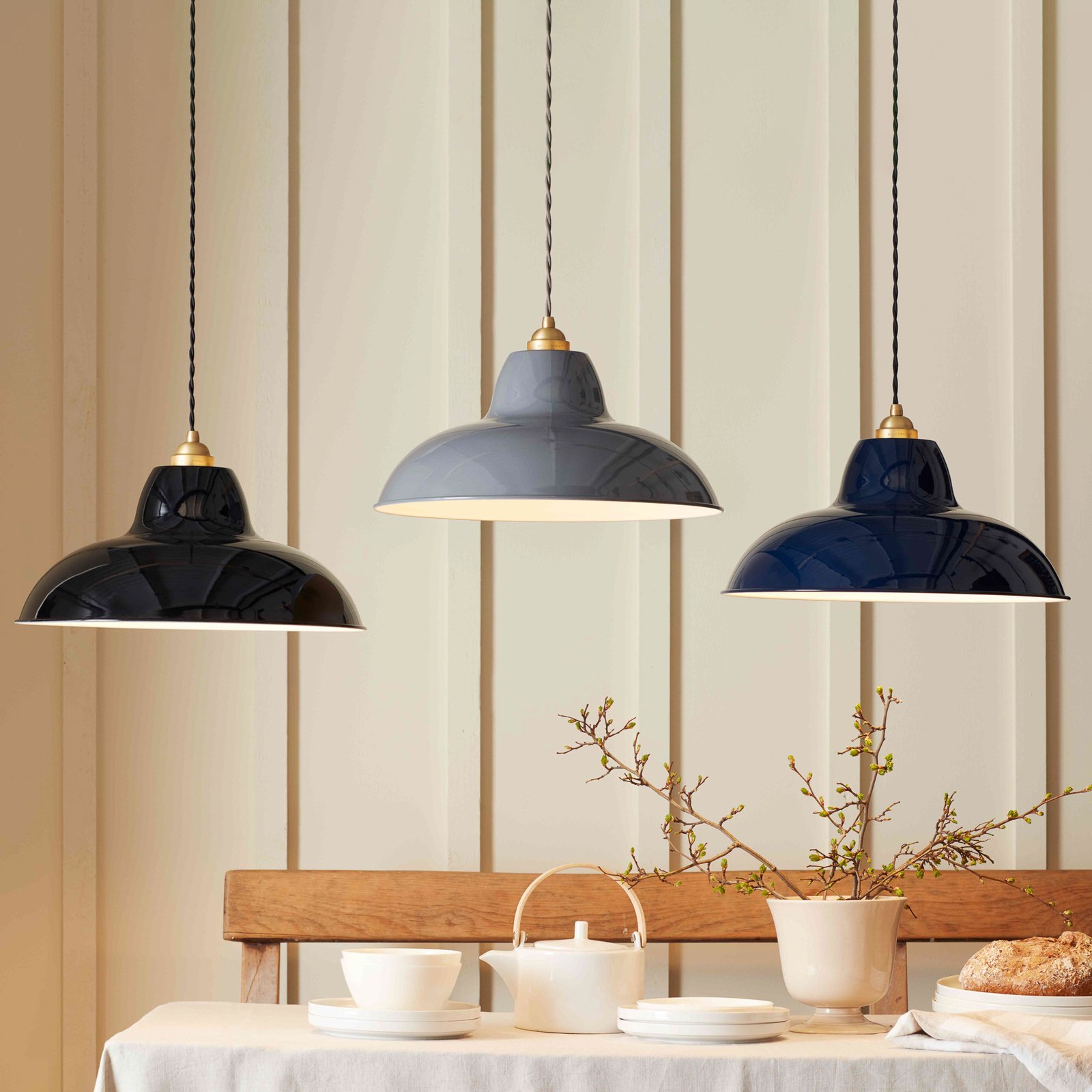 Original 1227 Midi Wide Brass Taklampa Ink Blue - Anglepoise