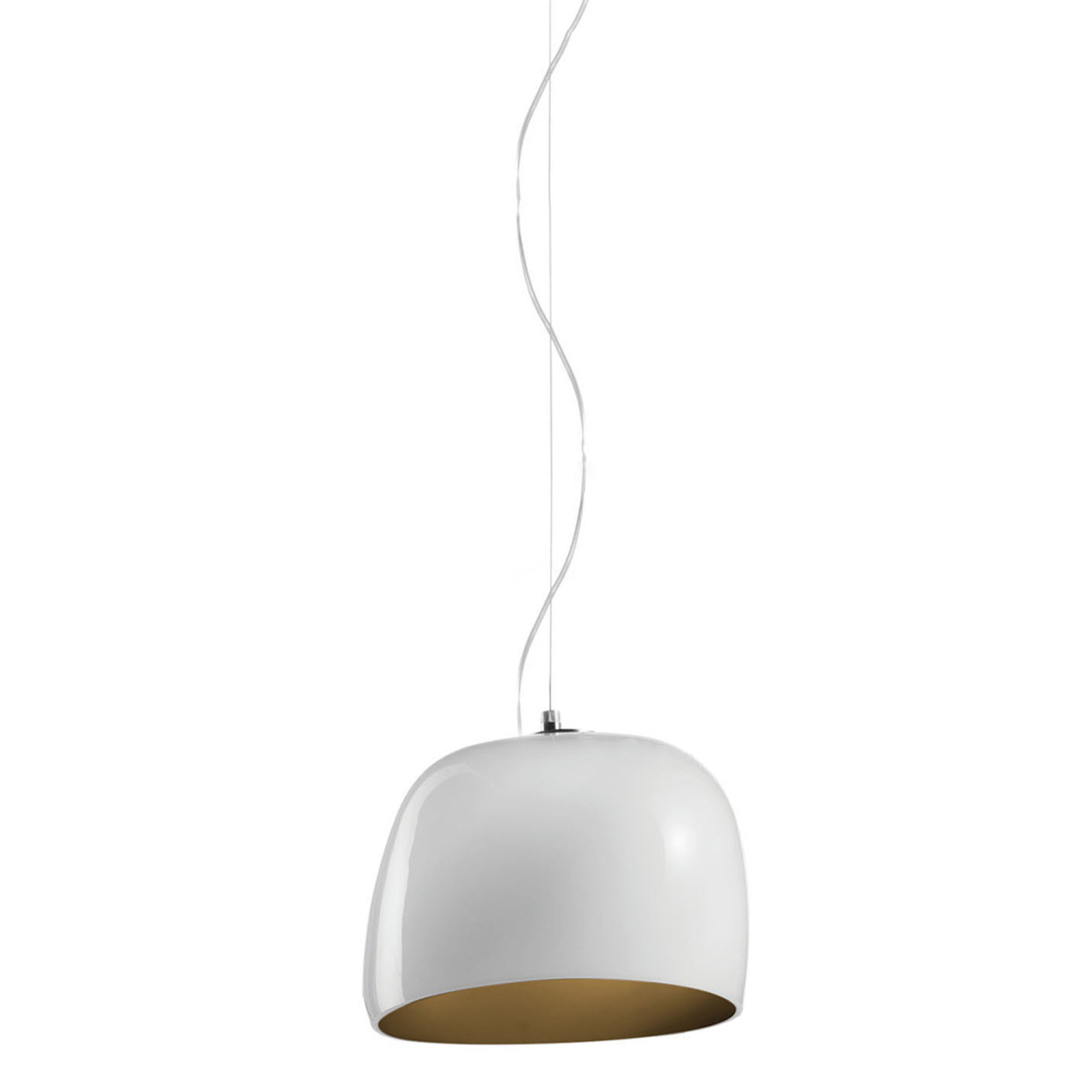 Függő lámpa Surface Ø 27 cm, E27, fehér/földbarna