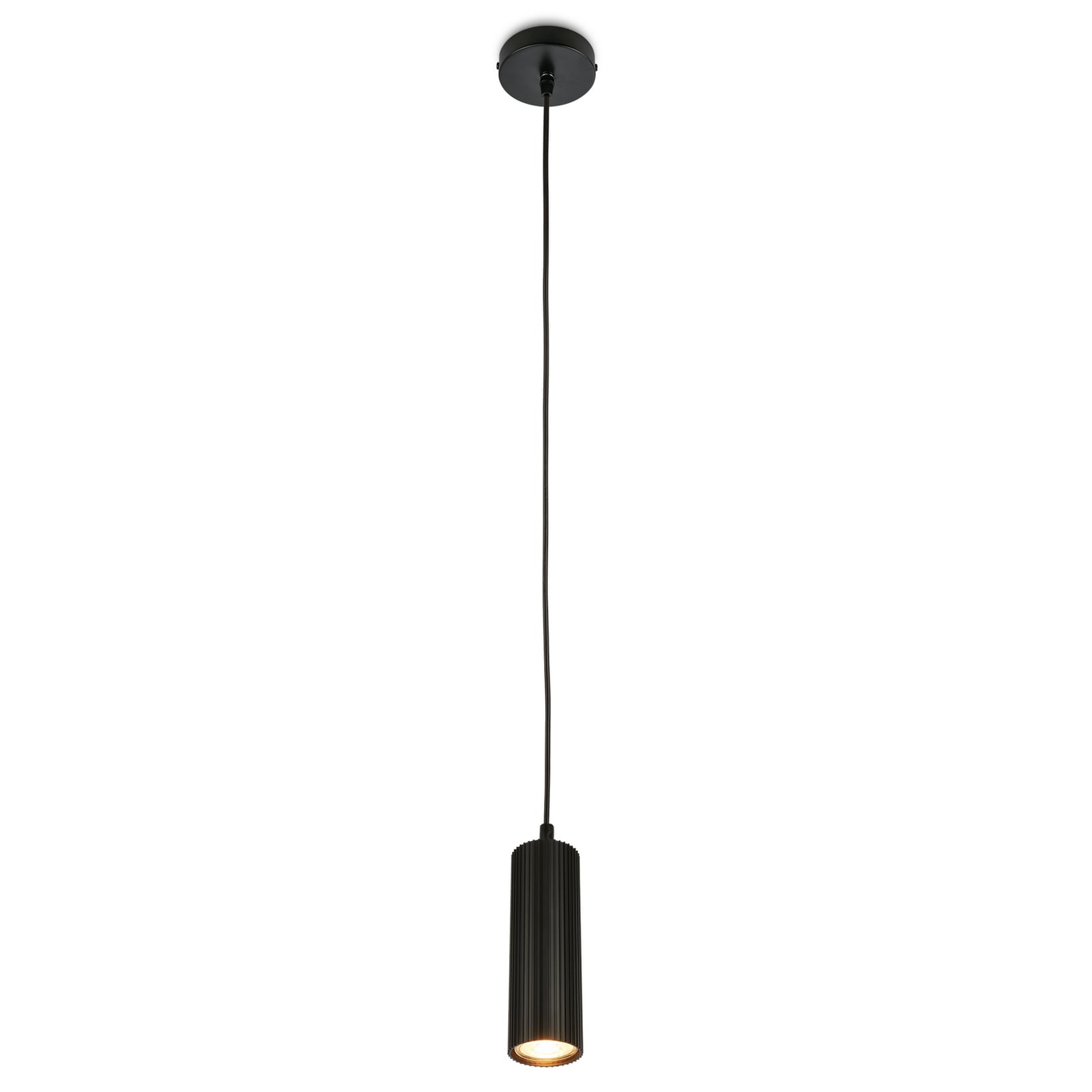 Suspension Ida, noire, à 1 lampe, Ø 10 cm, GU10 Suspension Ida, noire, à 1 lampe, Ø 10 cm, GU10