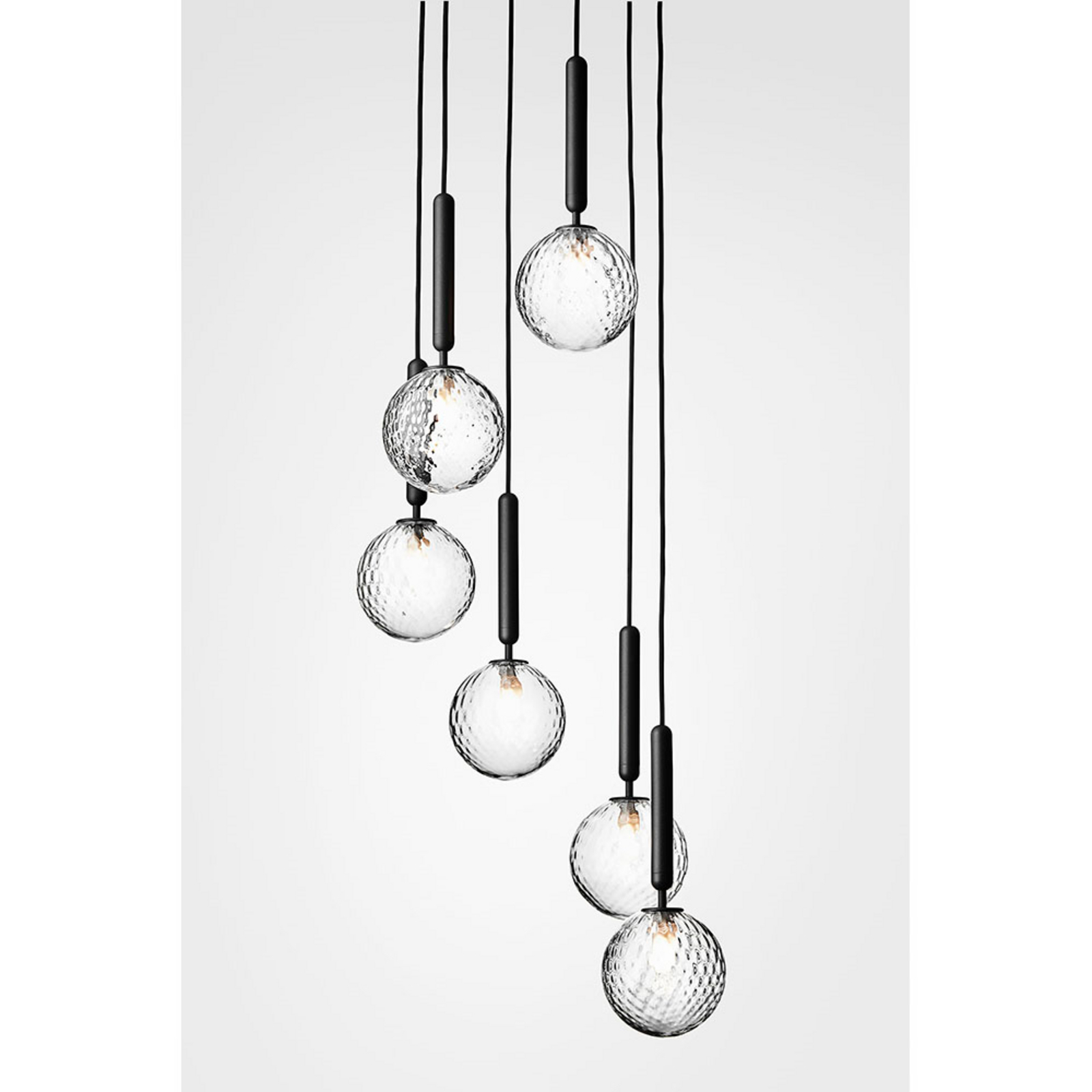 Miira 6 Candelabru Rock Grey/Optic Clear - Nuura