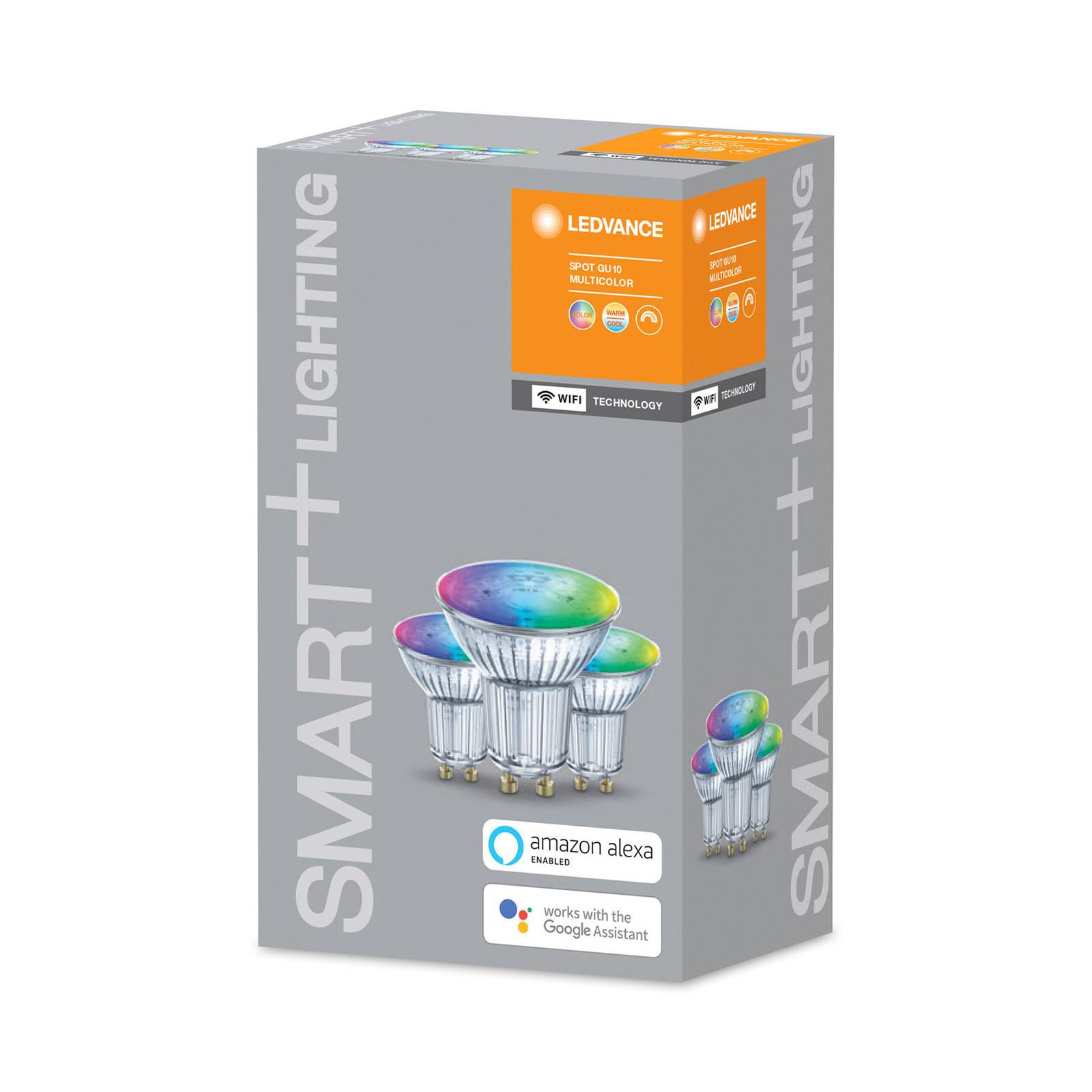 LEDVANCE SMART+ Wi-Fi GU10 5W 45° RGBW 3x, GU10, 4.9 W, energy efficiency: G, L: 5.25 cm