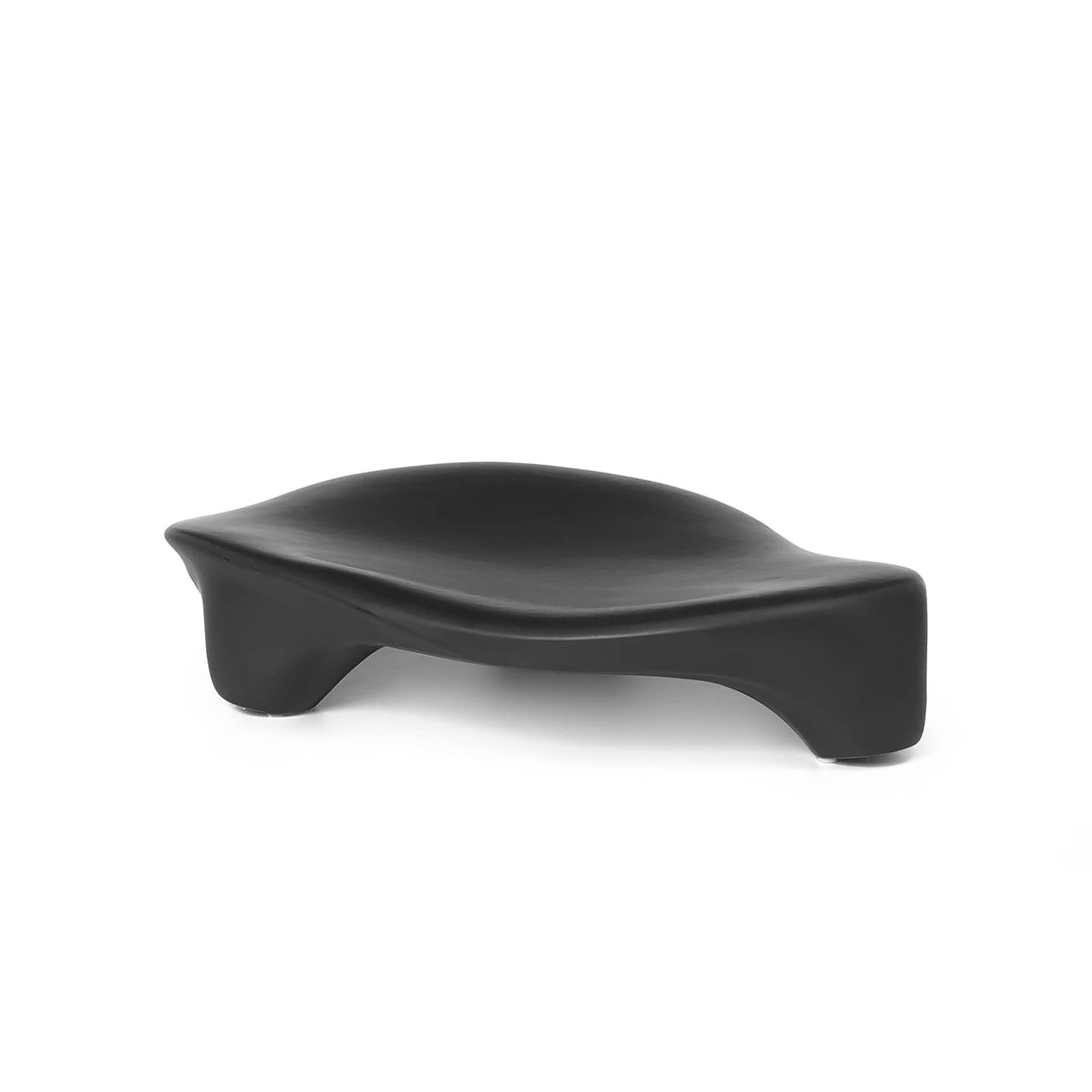 ferm LIVING Ciotola Esca, nera, lunghezza 41 cm, ceramica