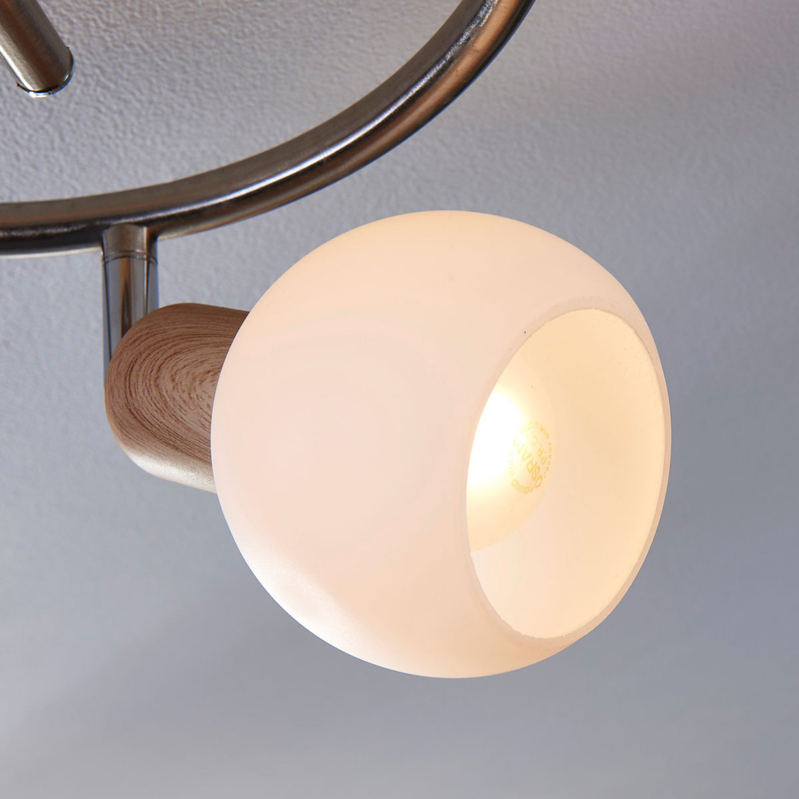 Svenka ceiling light, three-bulb, circular