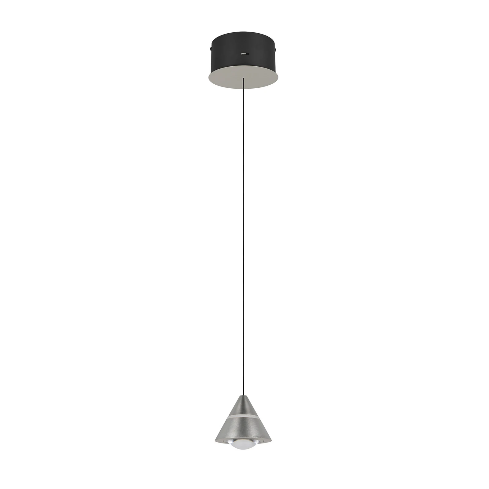 Lampă suspendată LED Romeo, Ø 14 cm, culoare nichel, metal, CCT