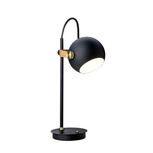 DC PORTABLE Latarka LED na baterie, czarna, metalowa - Halo Design