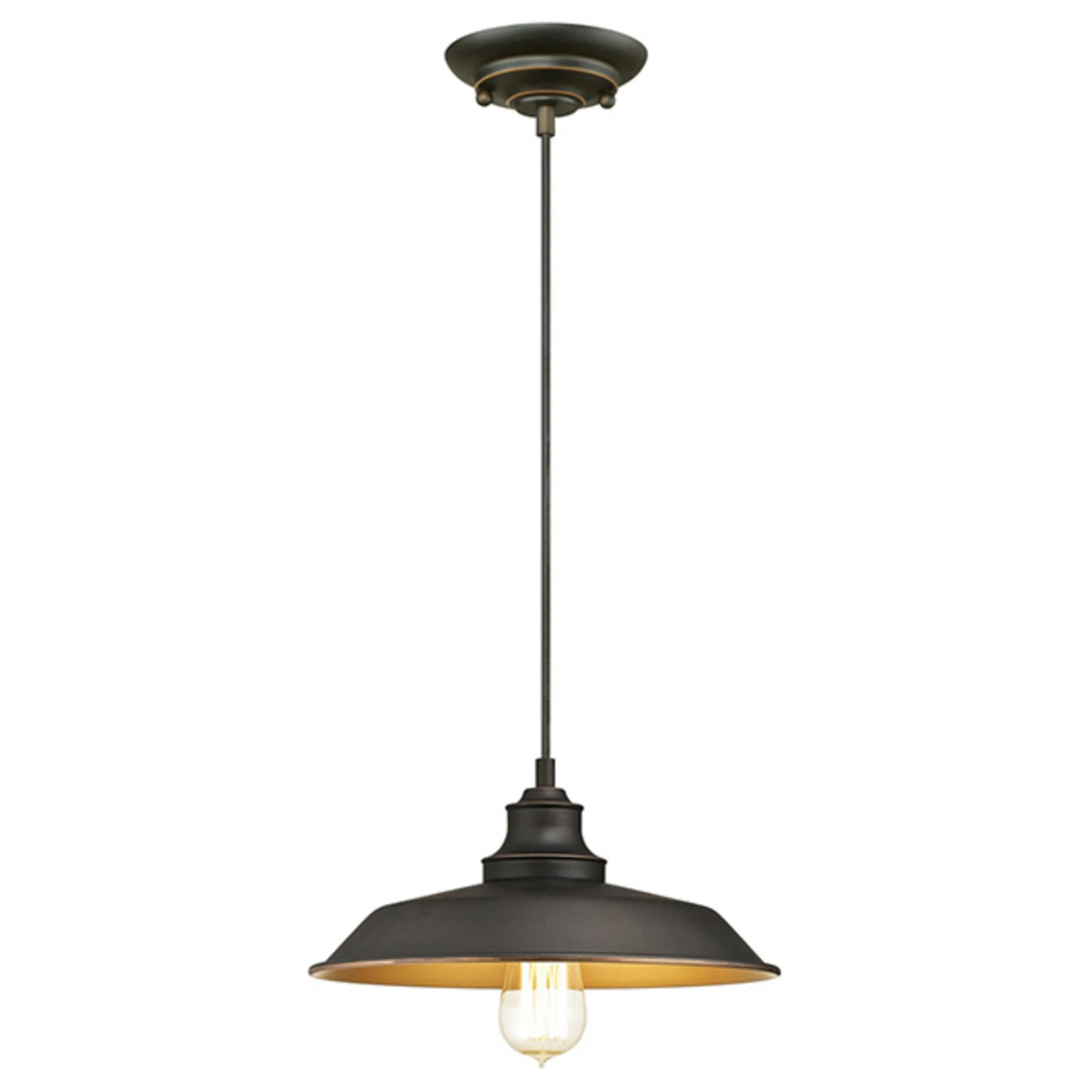Lampada a sospensione Westinghouse Iron Hill, nera, metallo, E27