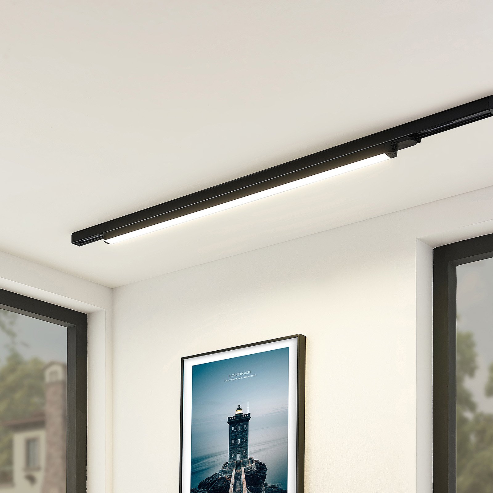 Arcchio Harlow LED-lampa svart 109cm 4 000 K