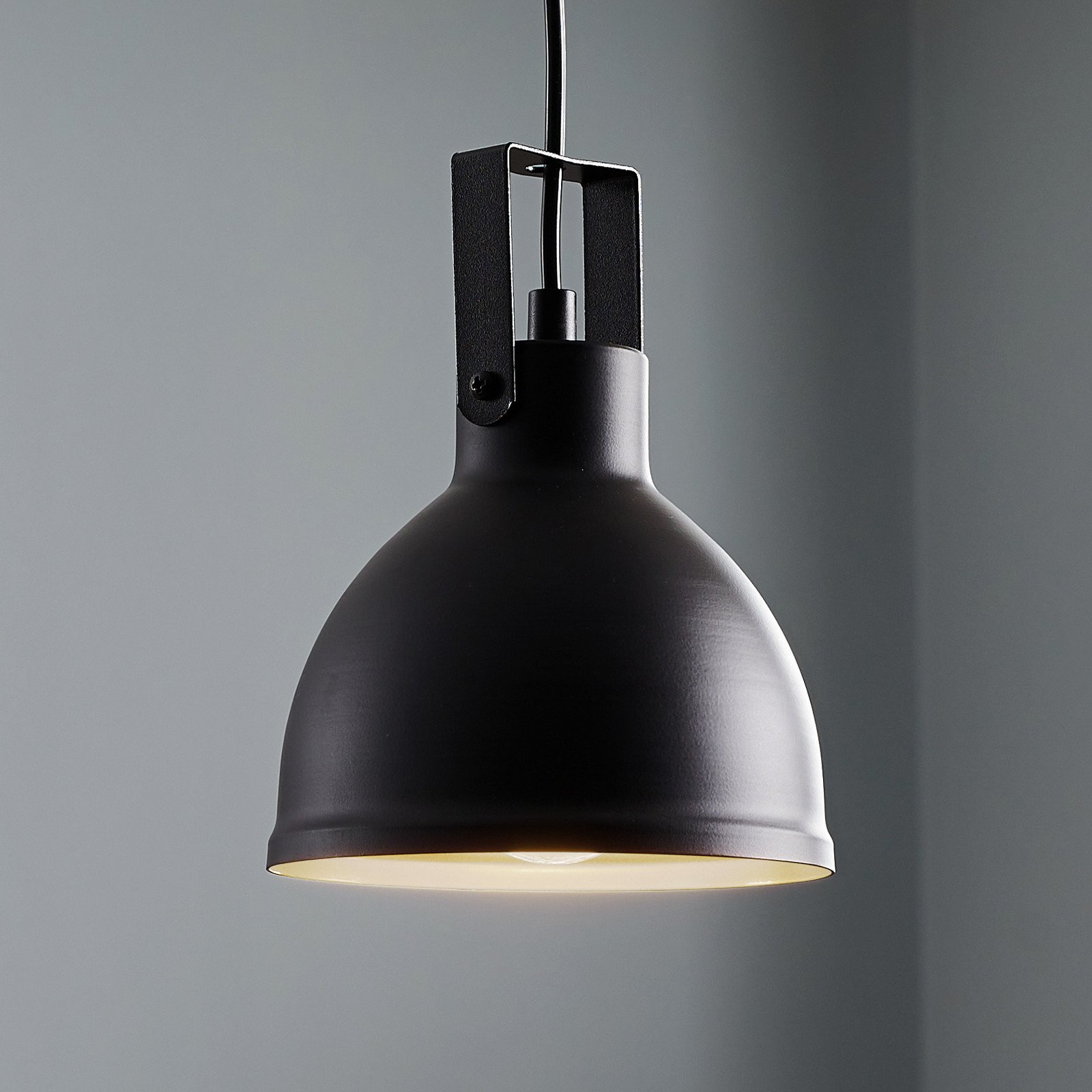 SIGMA Lampă suspendată Trial 1 bec negru/auriu - Camera de zi / sufragerie - negru auriu - Metal