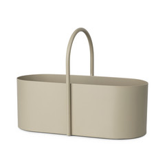 ferm LIVING Grib szerszámos láda, bézs, 35 cm széles, vas
