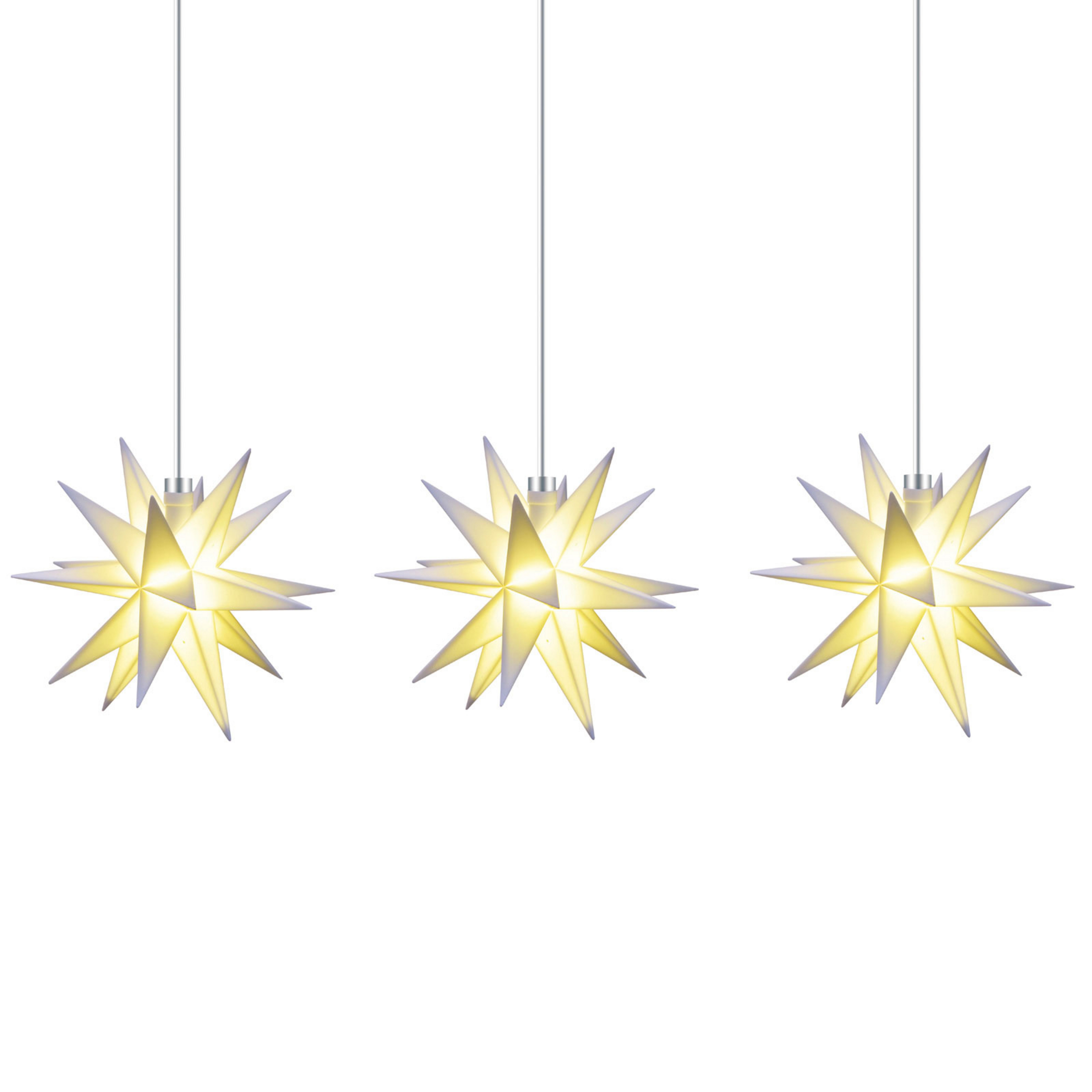 STERNTALER Guirlande lumineuse étoile, blanche Ø 12 cm 18 branches à 3 lampes