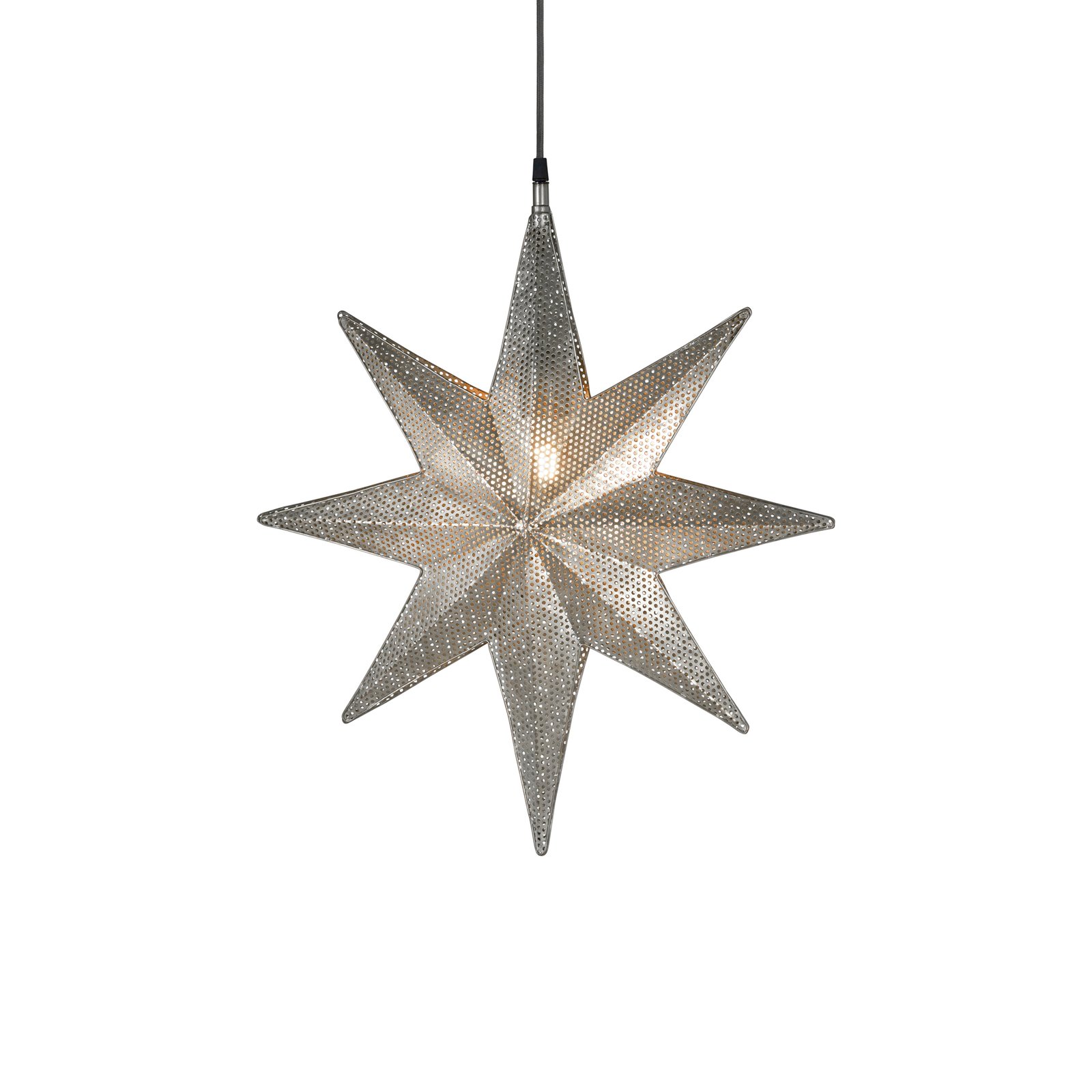 PR Home Capella gwiazda, 8-ramienna srebrna 50 cm