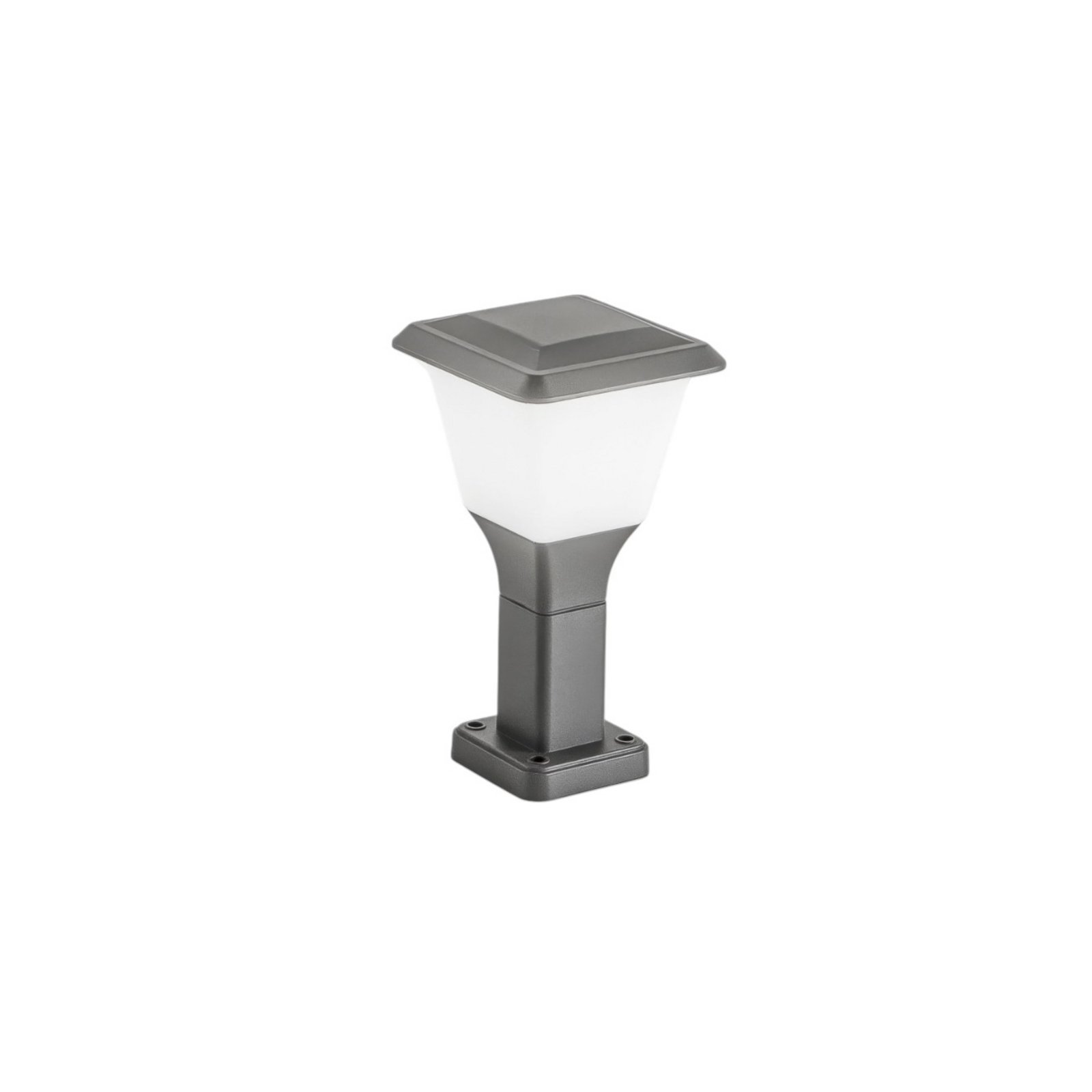 Lena pillar light, 30 cm, dark grey, metal, E27, IP65