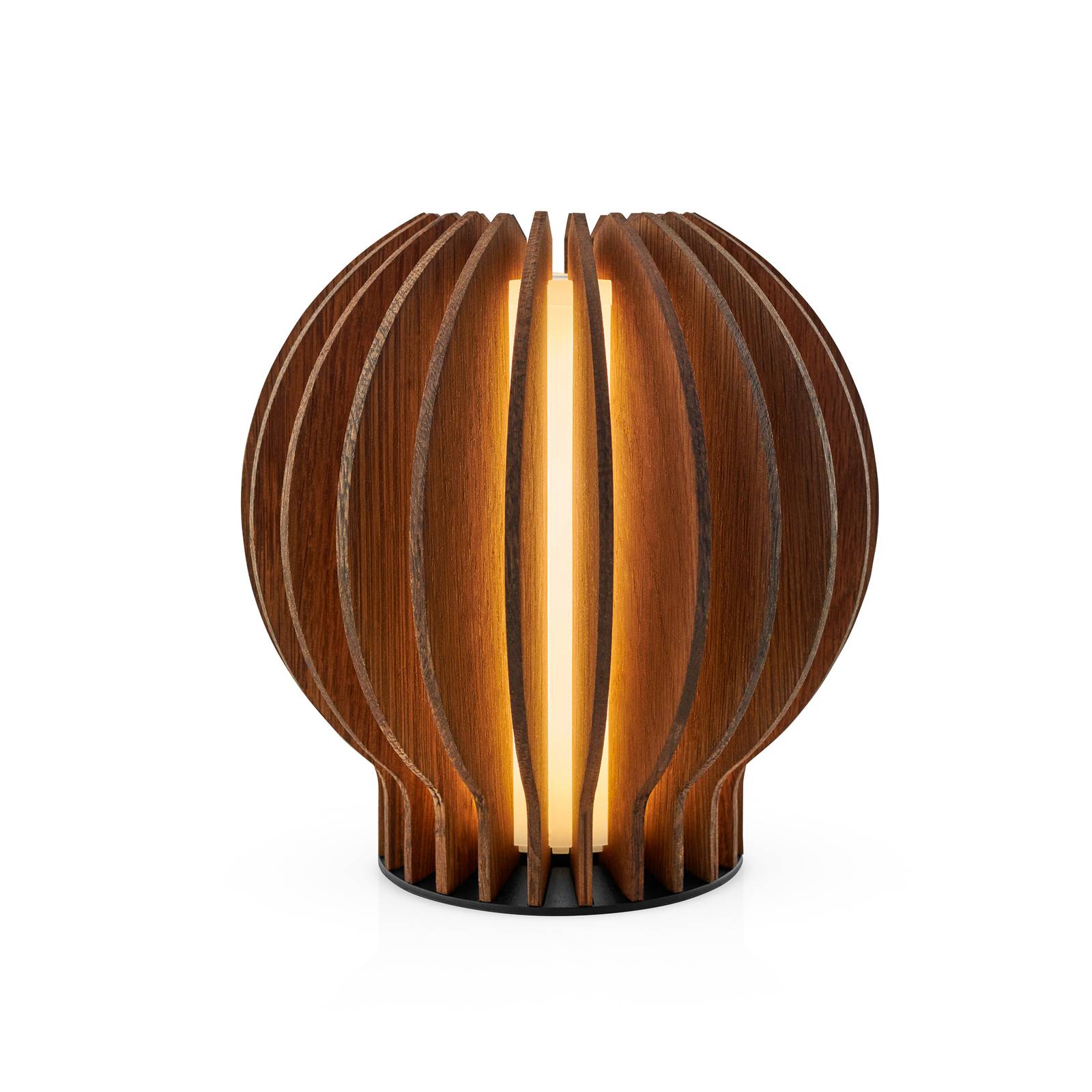 EVA Solo LED-Akku-Tischlampe Radiant Holz dunkel 14cm USB