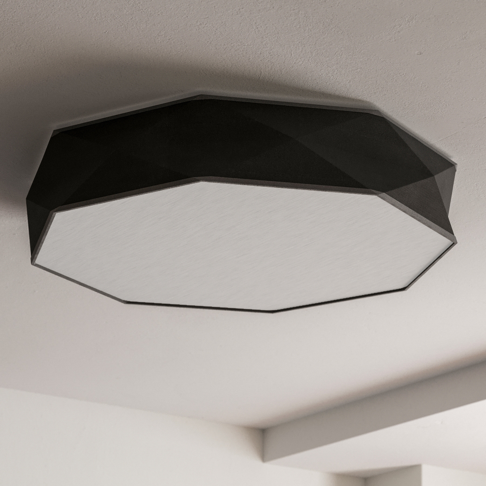 Kantoor New plafondlamp, Ø 88 cm, zwart