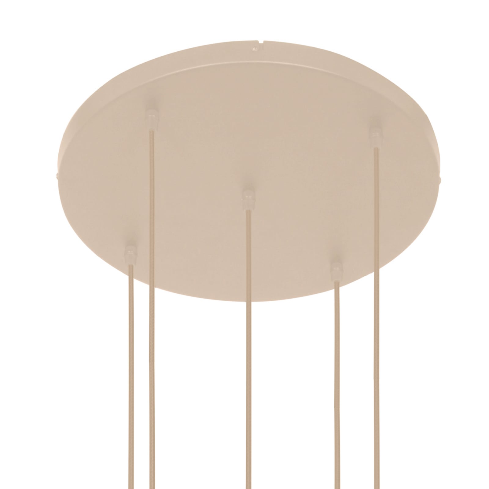 Suspension Bollique, crème/blanc opale, verre, à 5 lampes