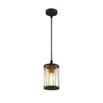Yonan Udendørs Pendant Dark Grey/Clear - Lindby