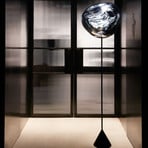 Tom Dixon LED floor lamp Melt Cone Slim, smoke grey, power supply unit
