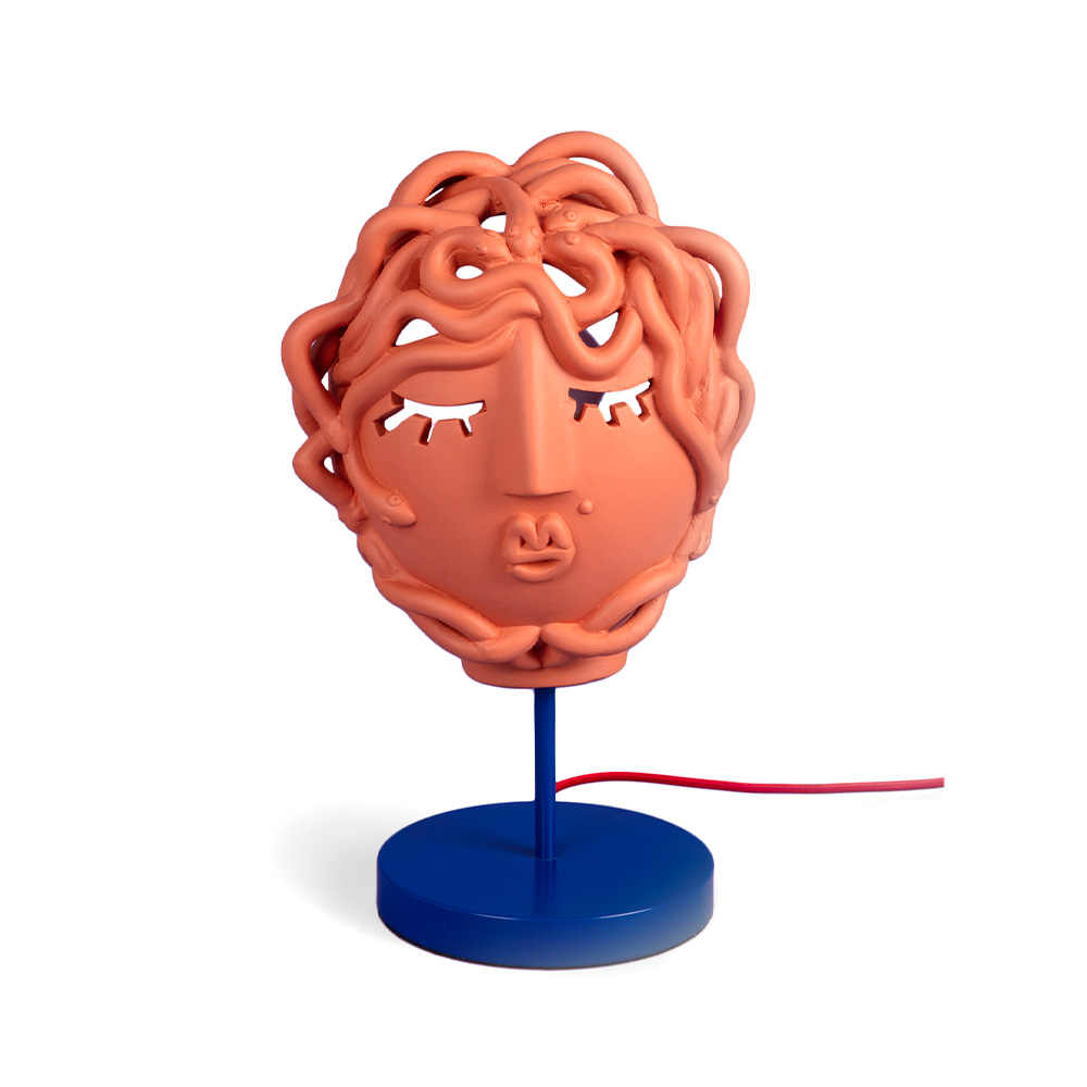 Medusa Mask Bordlampe Terracotta - Seletti