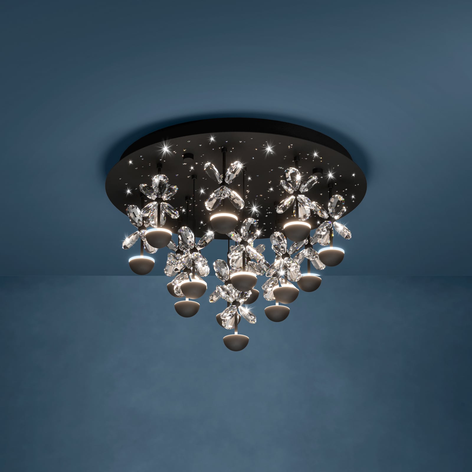 EGLO Stars Of Light plafonieră LED Pianopoli negru Ø 50cm EGLO Stars Of Light plafonieră LED Pianopoli negru Ø 50cm