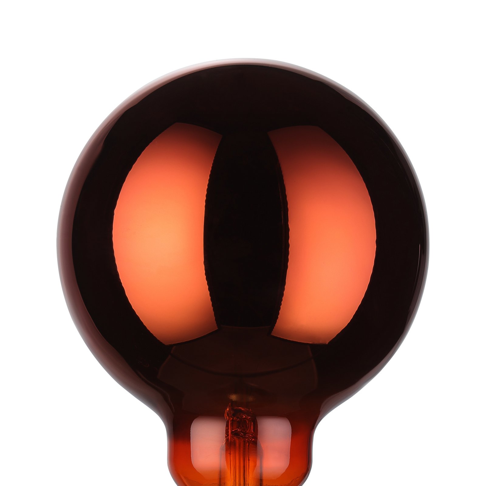 LED Globe E27 G95 4W Filament 2,000K copper