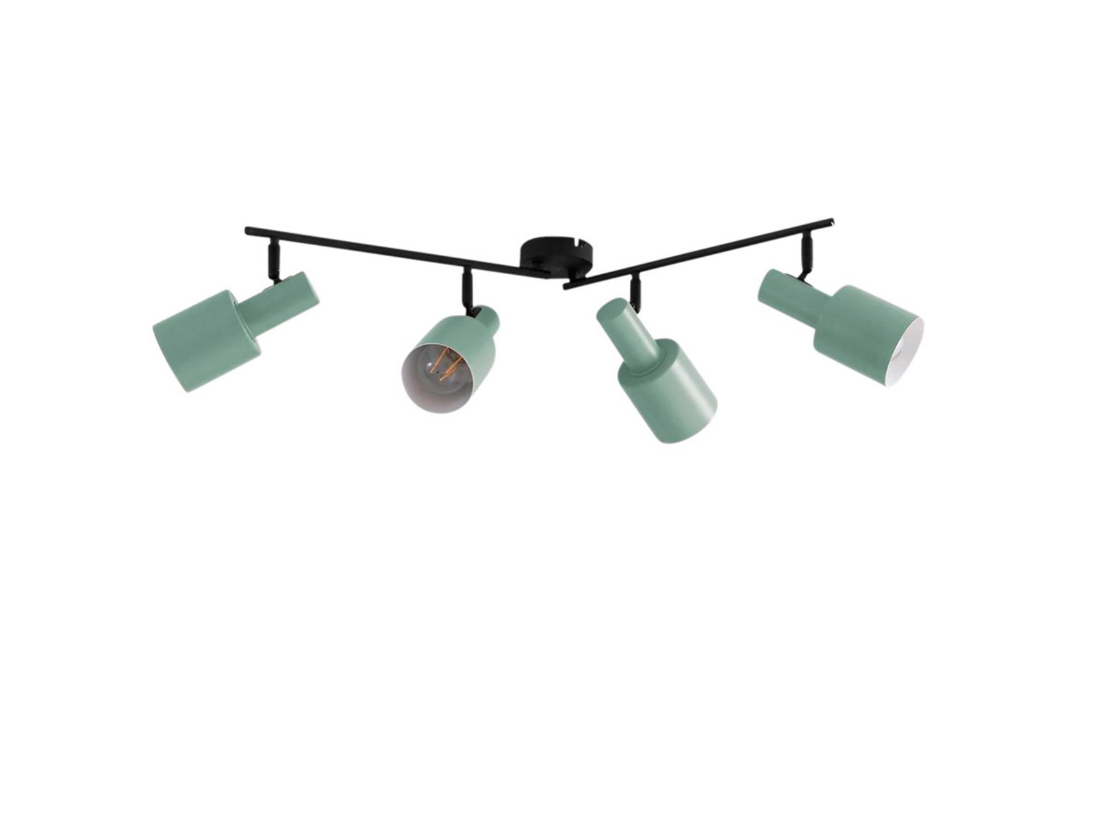 Ovelia 4 Ceiling Lamp Green/Black - Lindby