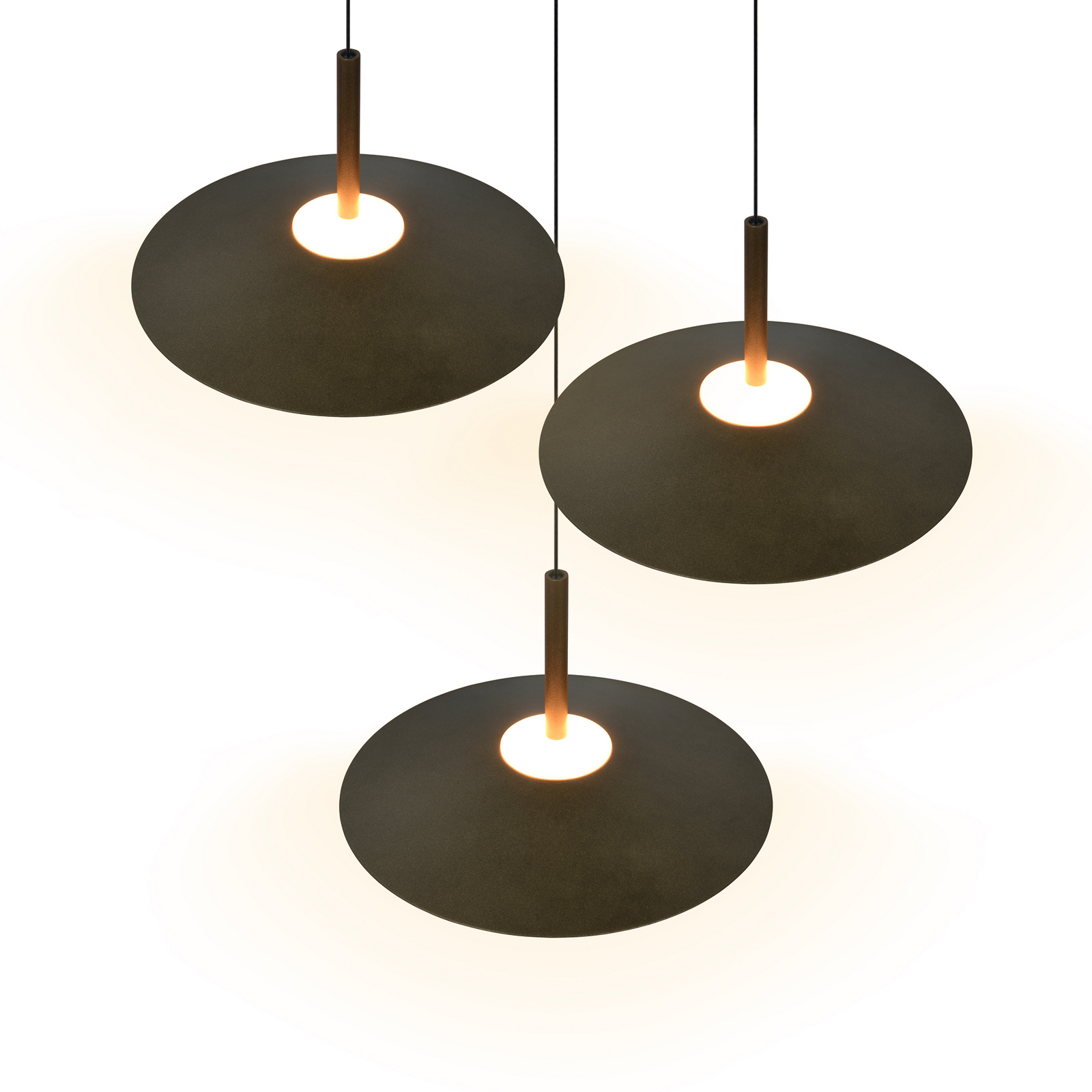 LED piekaramā lampa „Amalo“, platīna krāsā, Ø 67 cm, metāla, CCT, 3 spuldzes. LED piekaramā lampa „Amalo“, platīna krāsā, Ø 67 cm, metāla, CCT, 3 spuldzes.