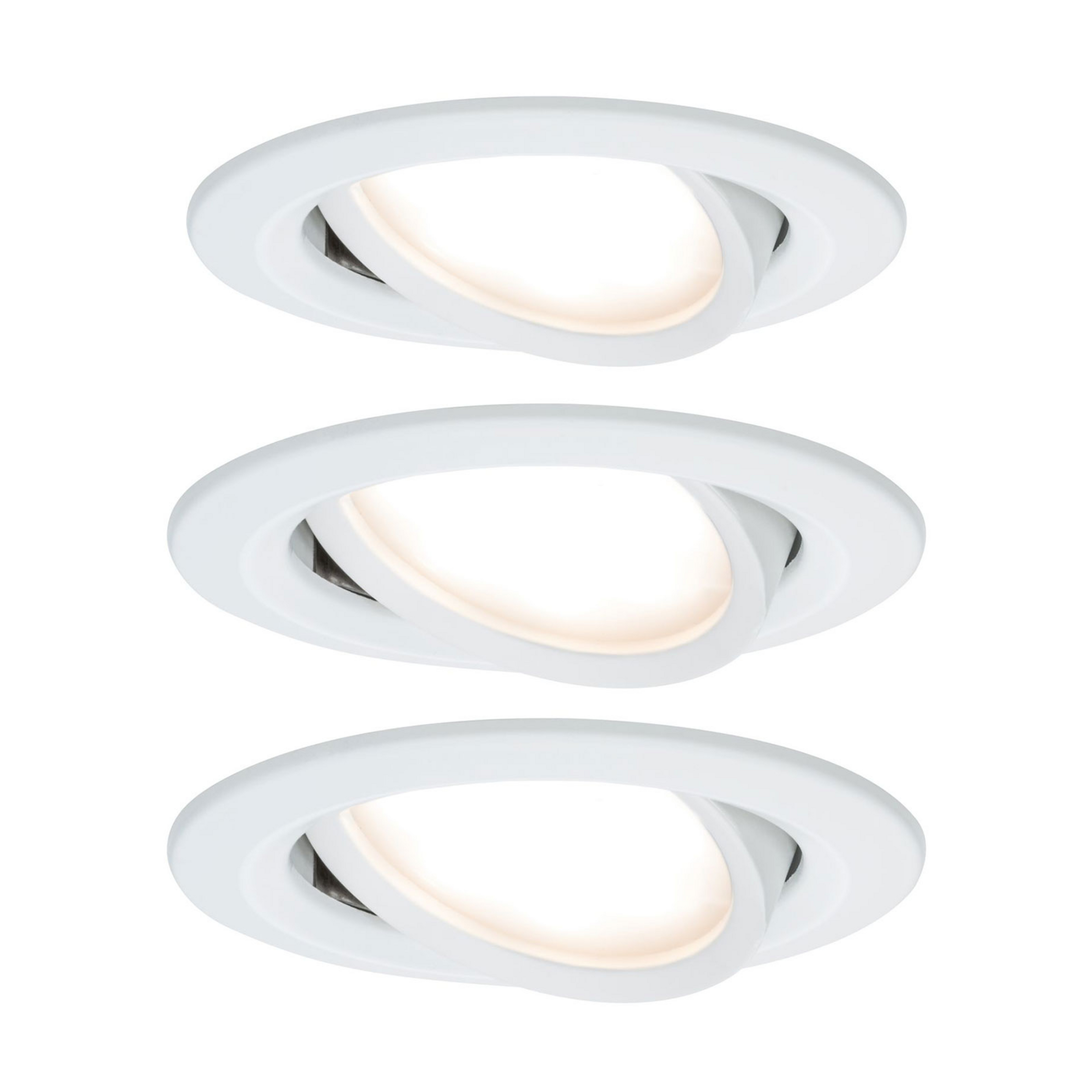Spot encastré LED Nova Coin, lot de 3, orientable, en fer - Paulmann