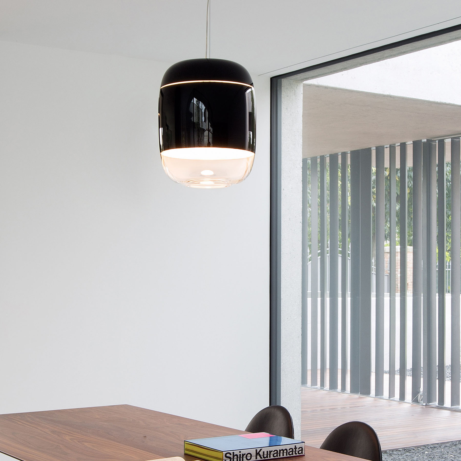 Prandina Gong S3 Hängeleuchte mit Glasschirm