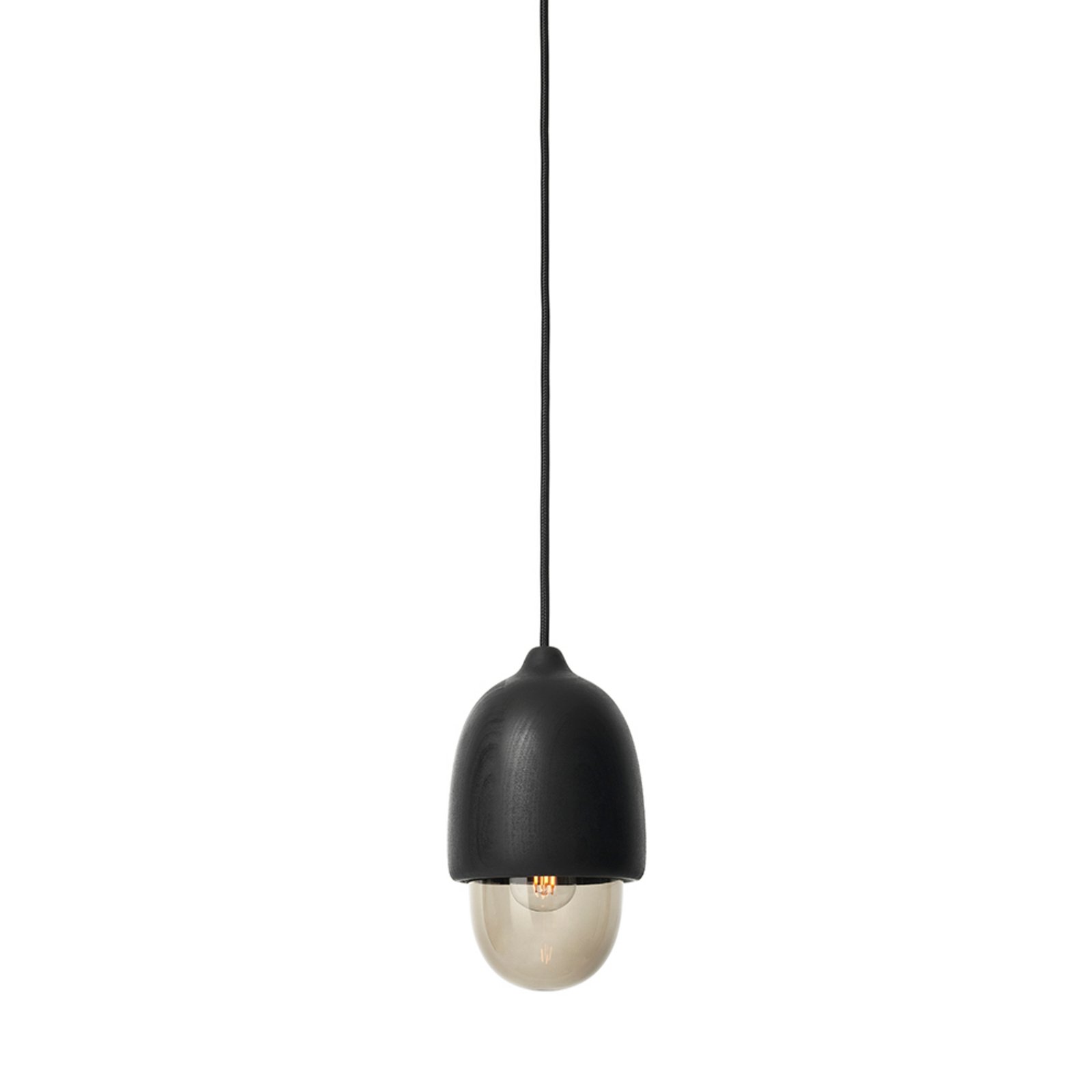 Terho Taklampa Small Black/Smoked Transparent - Mater