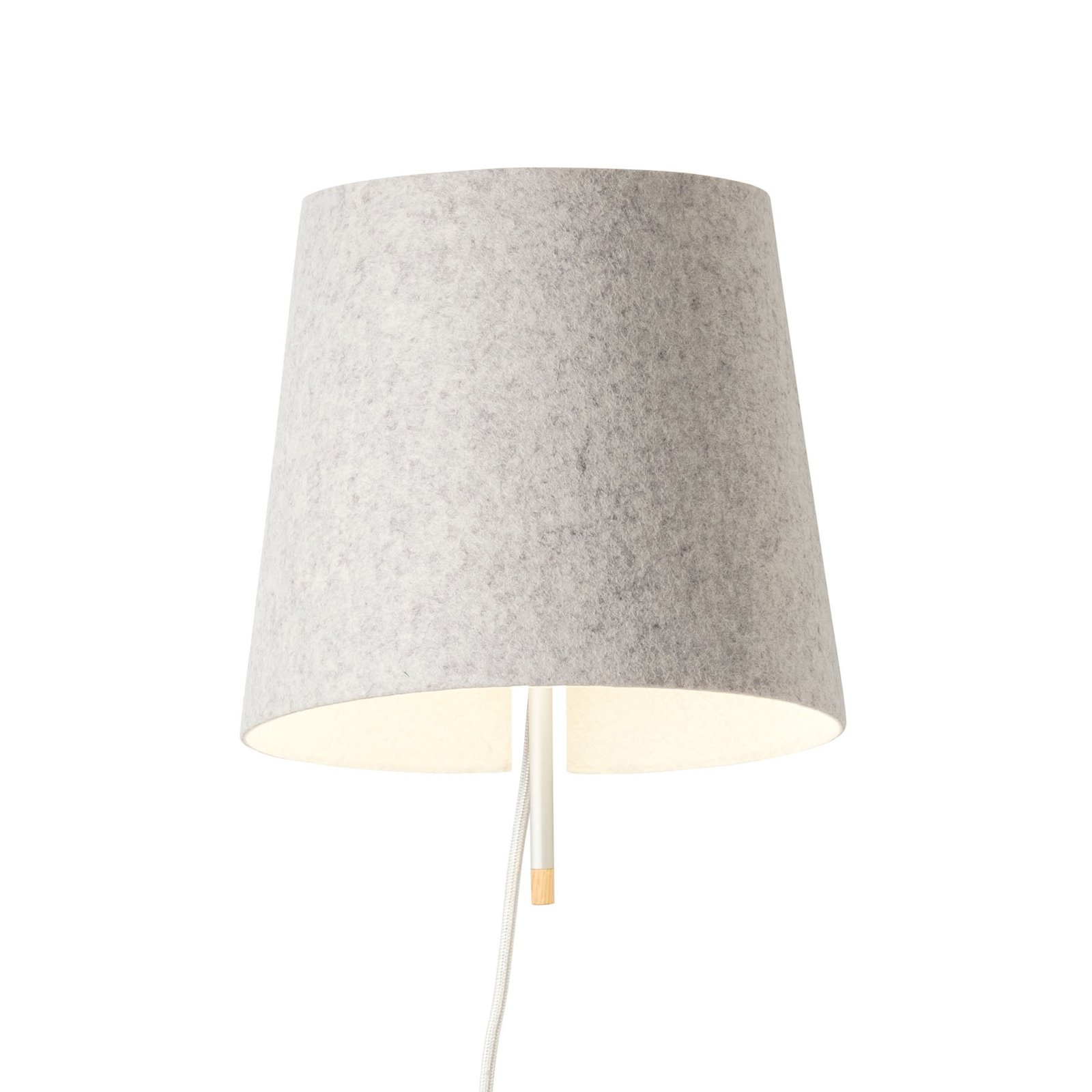 MUUN wall light, power cable, marble/wool white
