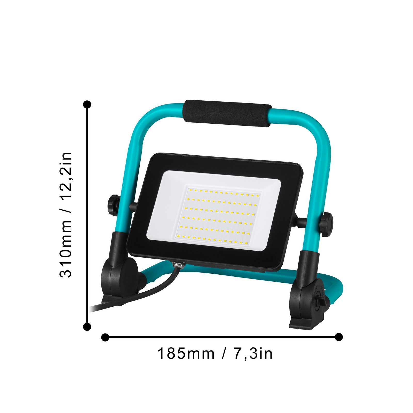 LED-välisvalgustid Avelar, must/türkiis, laius 31 cm, metall