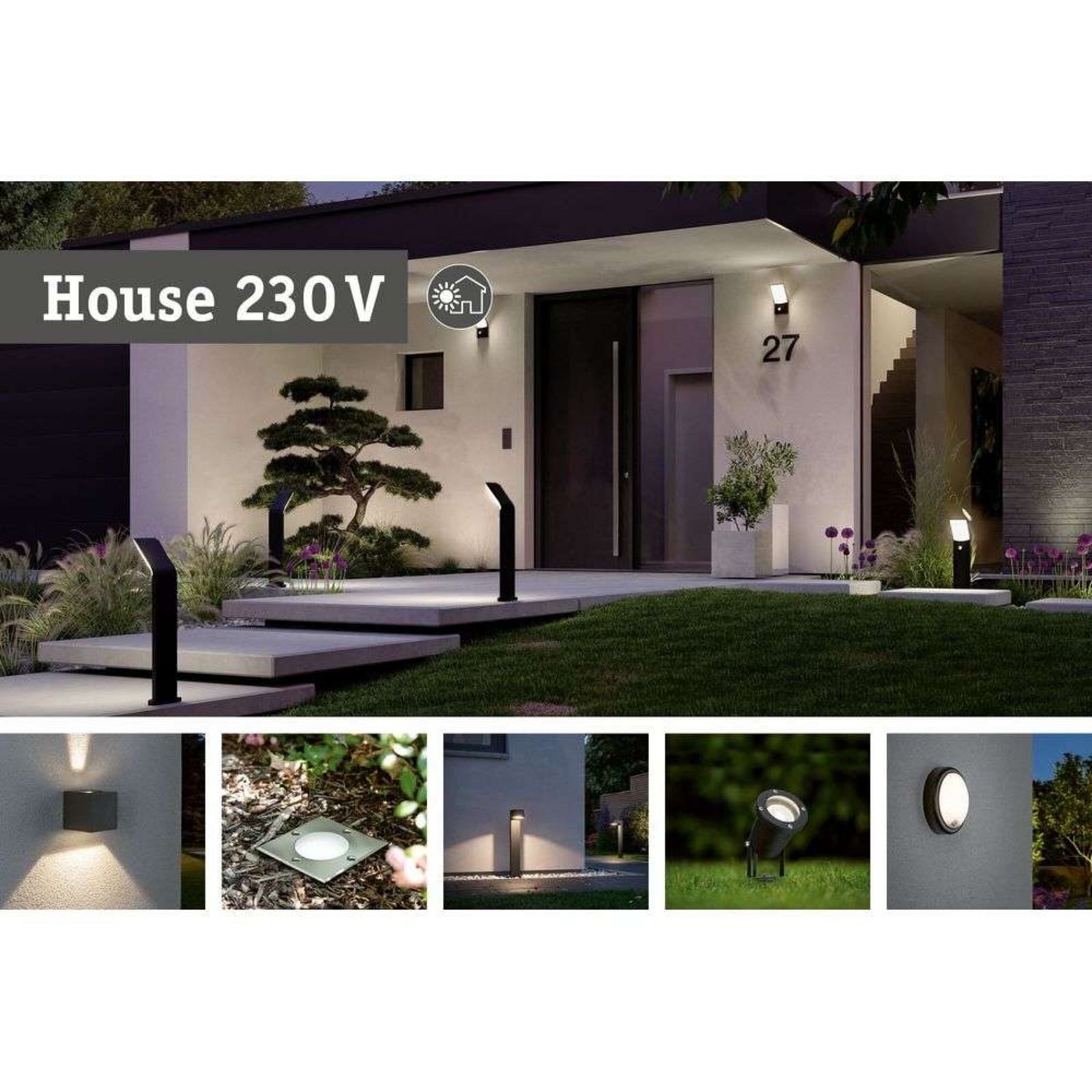 Capea Grand LED Außen Pollerleuchte IP44 Anthrazit - Paulmann