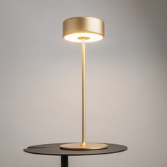 Maytoni Lámpara de mesa LED recargable AI Collaboration, aluminio, dorado